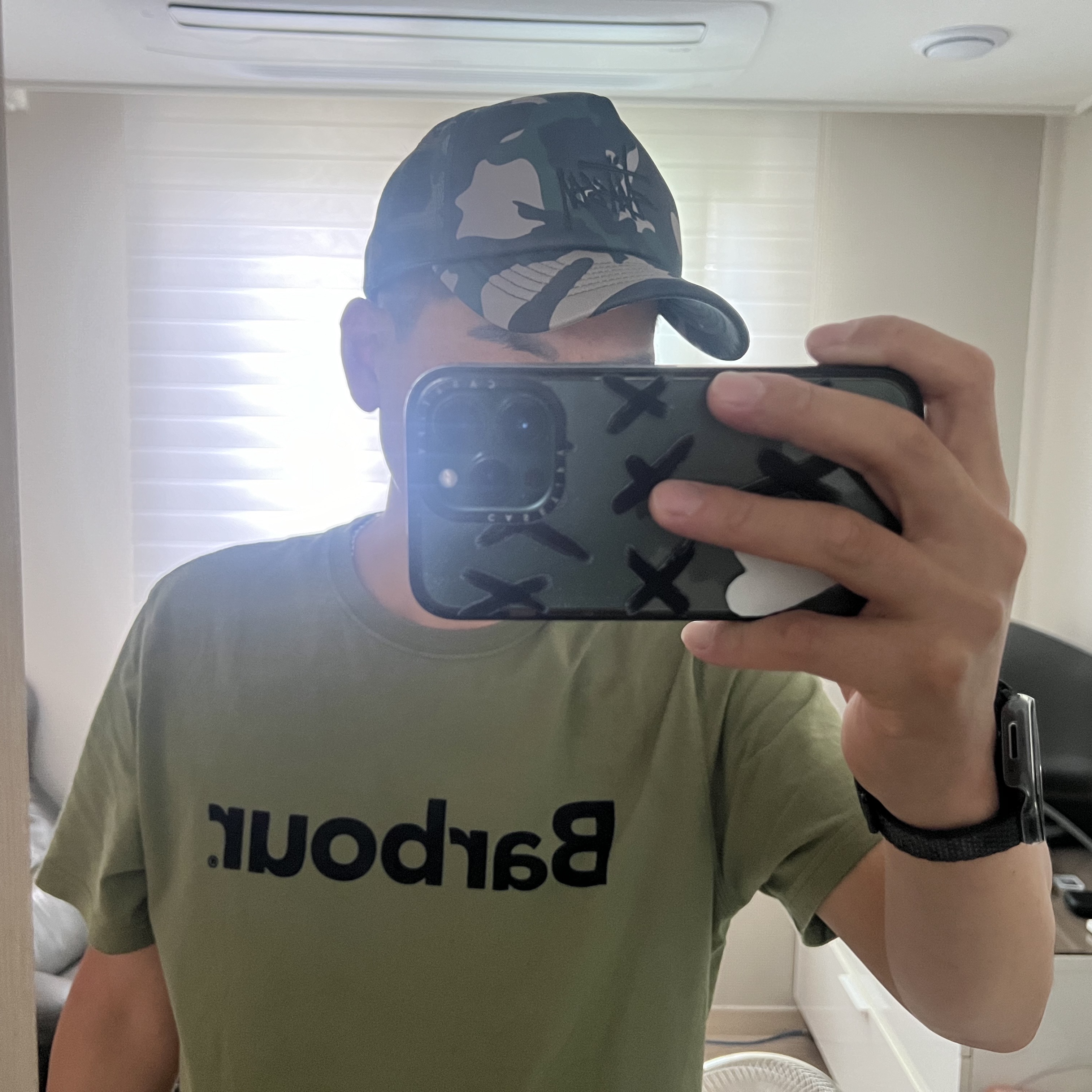 Stussy Basic Trucker Cap Camo 착용 스타일