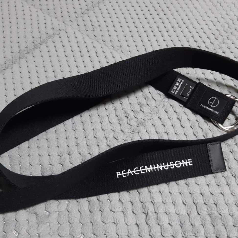 Peaceminusone O-Ring Belt #2 Black 착용 스타일