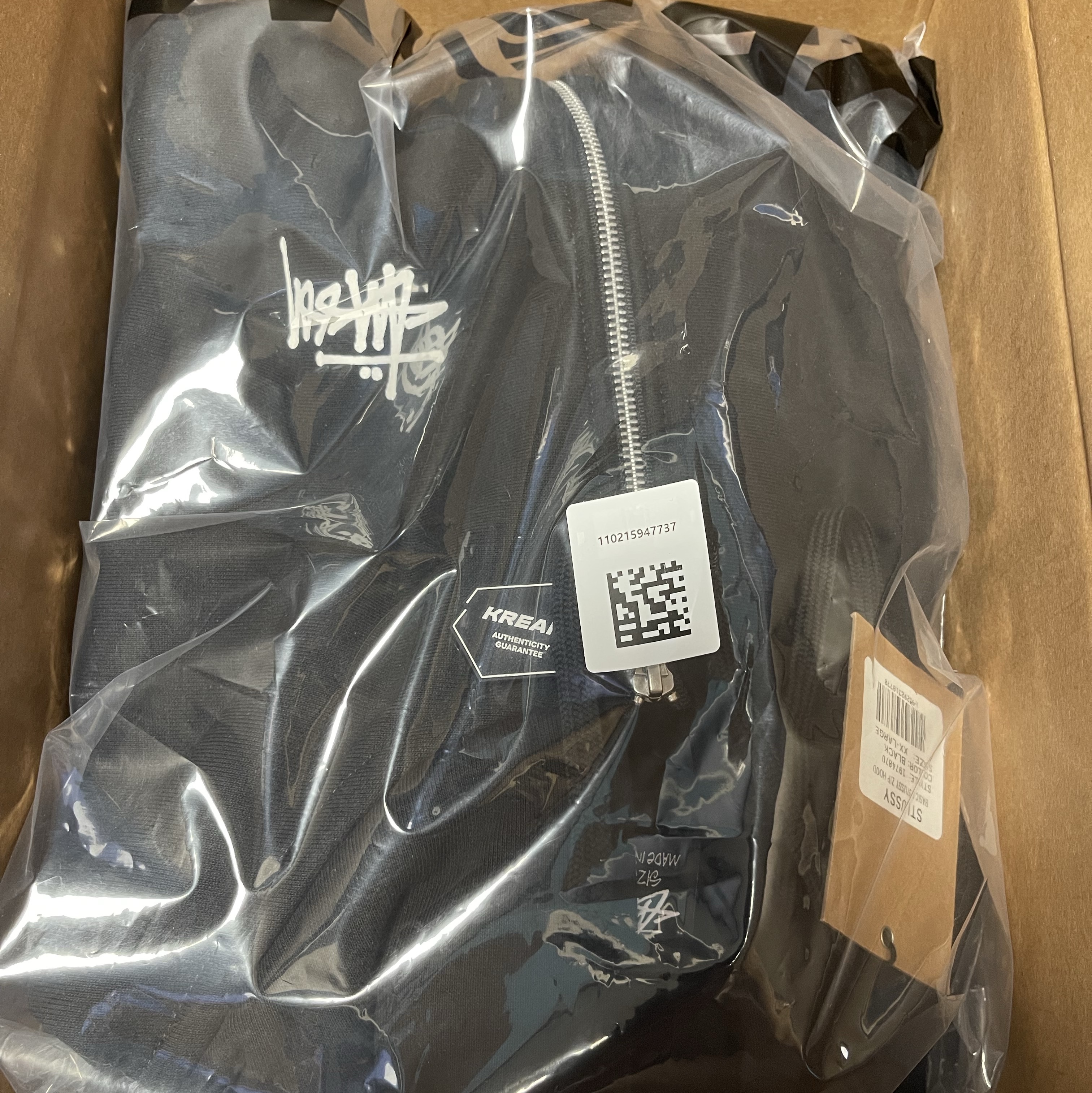 Stussy Basic Stussy Zip Hoodie Black 2023 착용 스타일