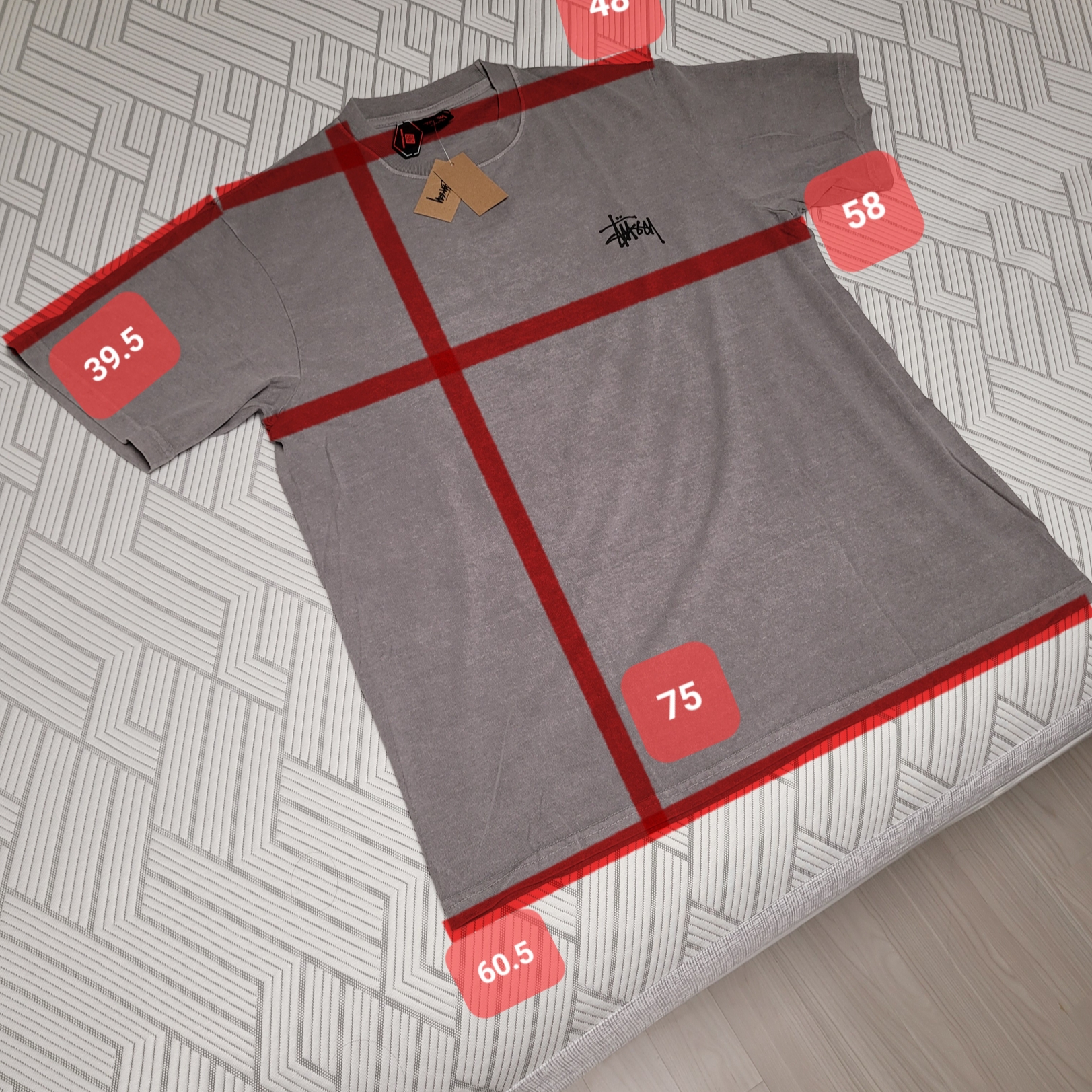 Stussy Basic Stussy Pigment Dyed T-Shirt Grey 2022 착용 스타일 - 1