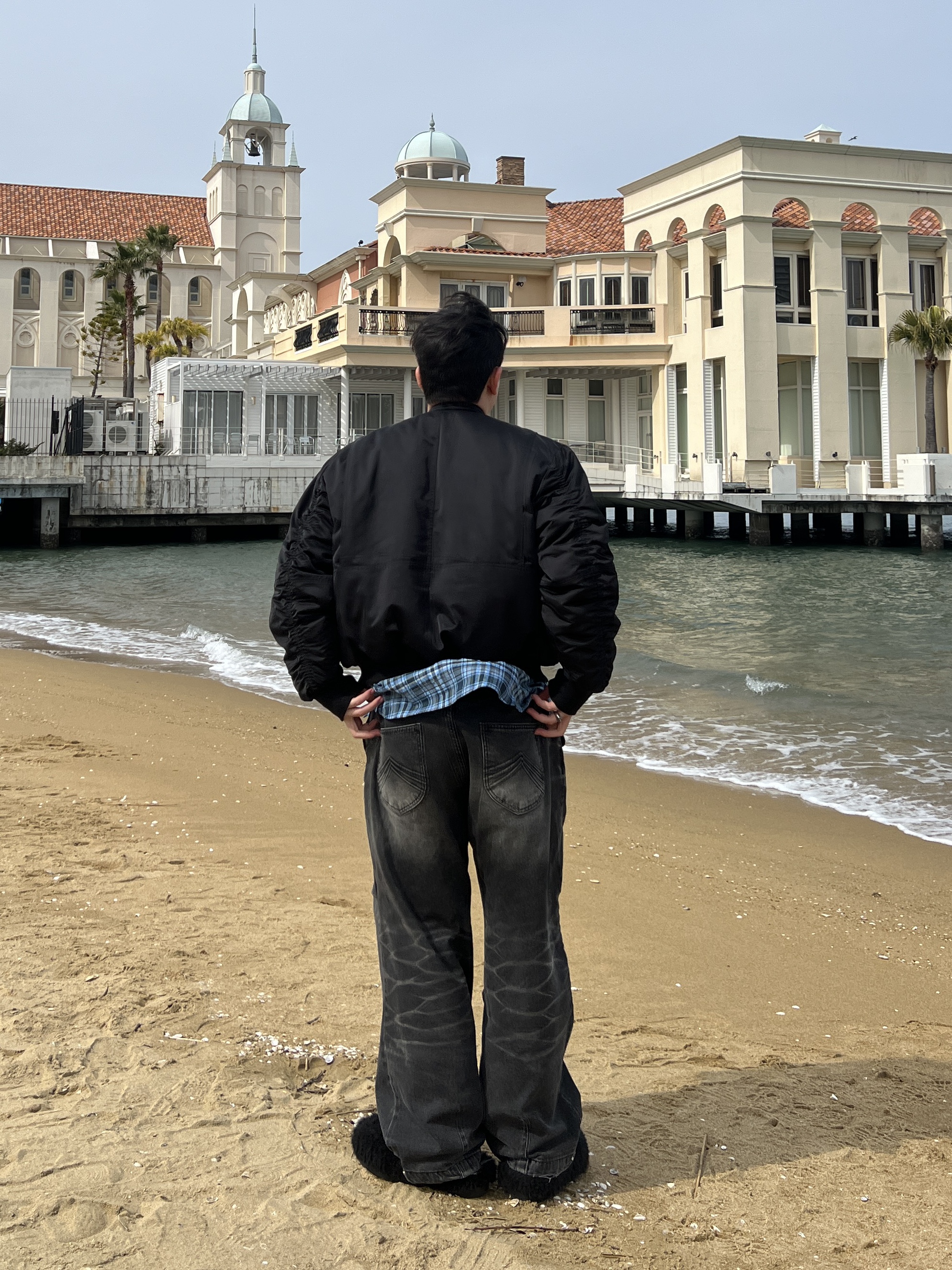 [KREAM 단독] Etce Smocking Baggy Jean Grey, Stussy Royal Suit Dress Belt Black 착용 스타일 - 3