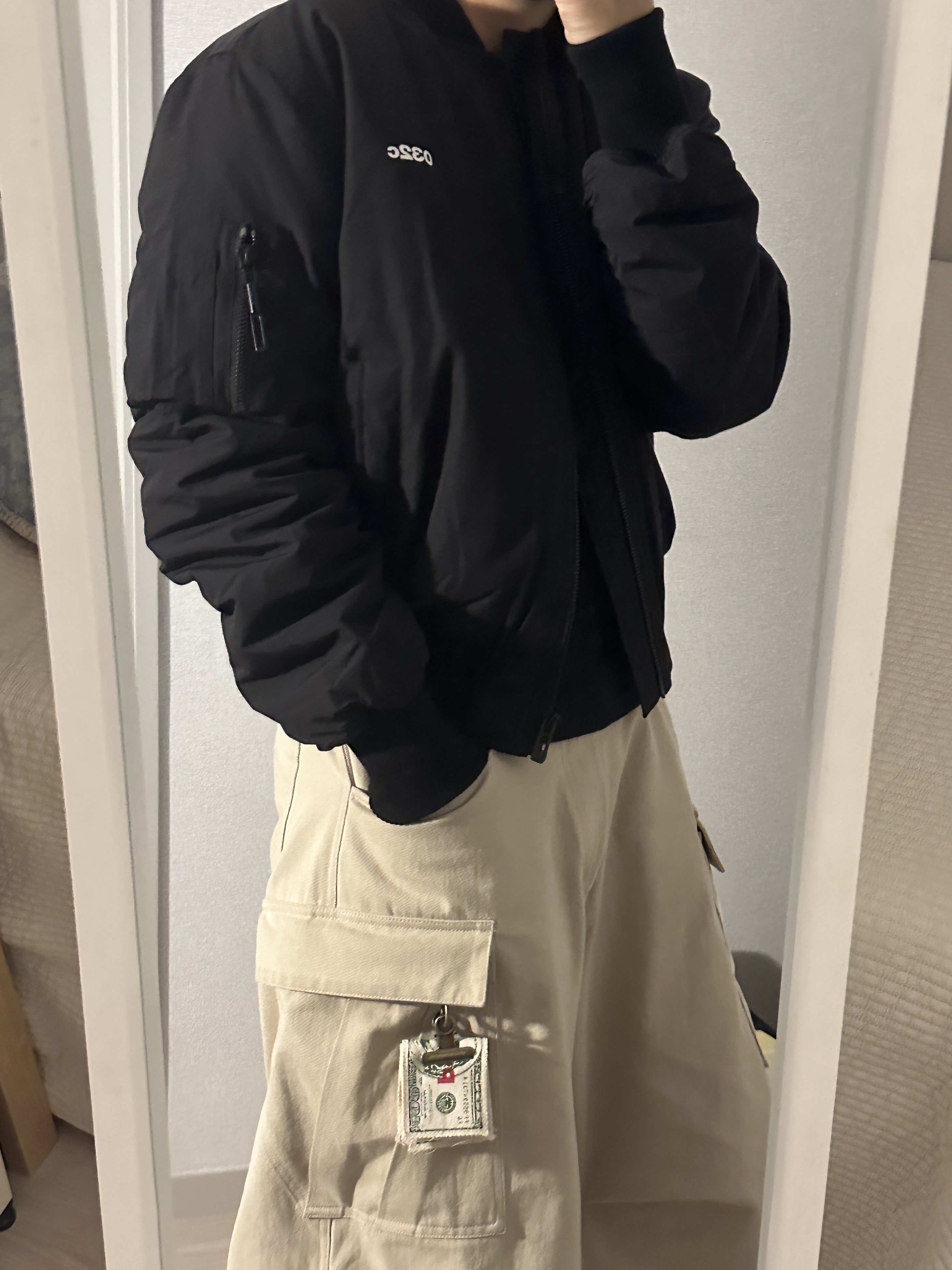 032c Mayhem Bomber Jacket Black 착용 스타일 - 3
