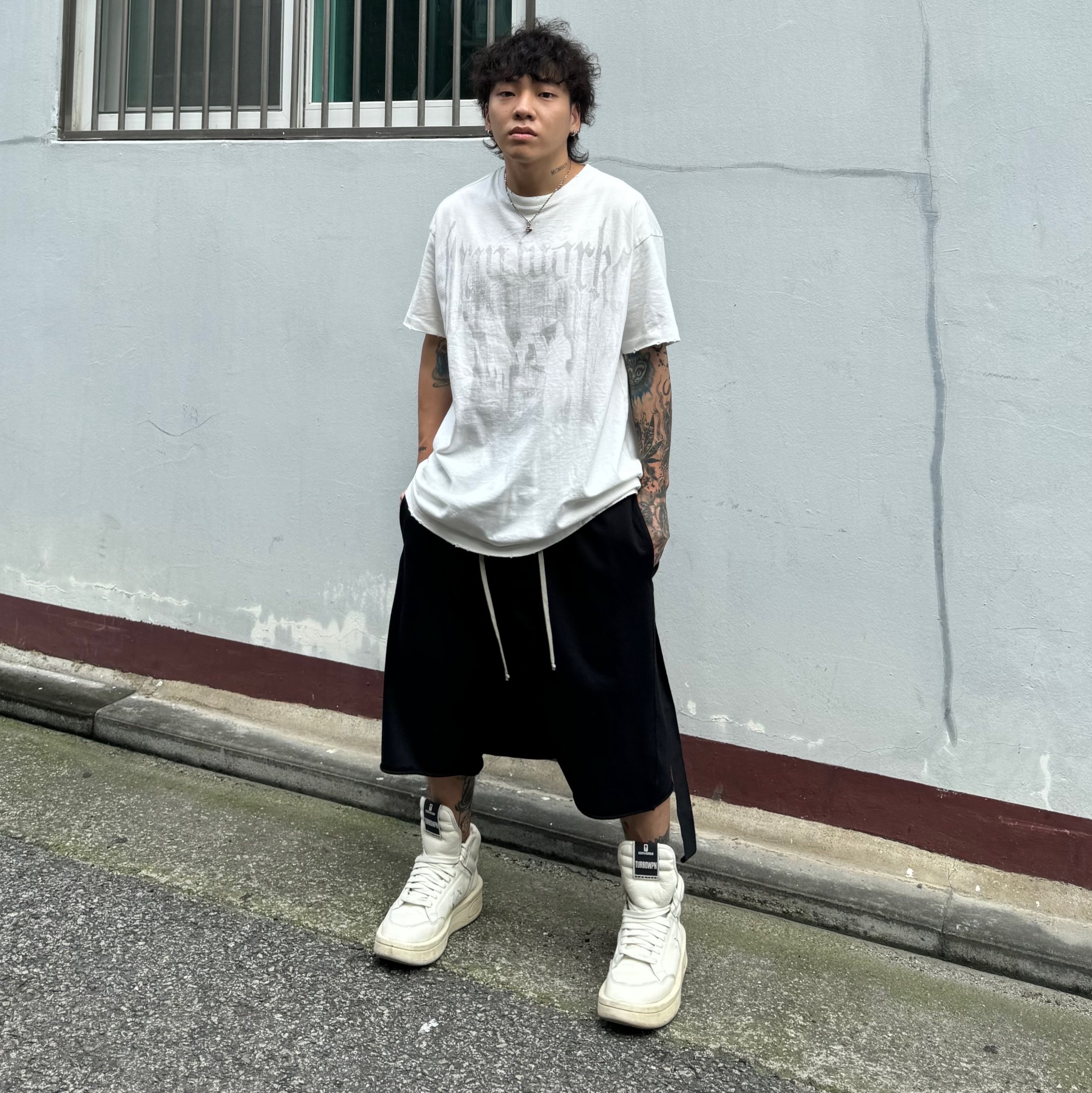 Converse x Drkshdw Turbowpn Egret 착용 스타일 - 2
