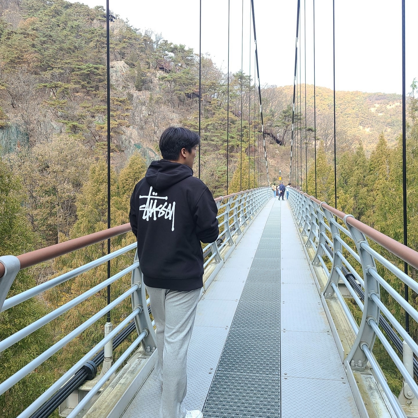 Stussy Basic Stussy Hoodie Black 2023 착용 스타일