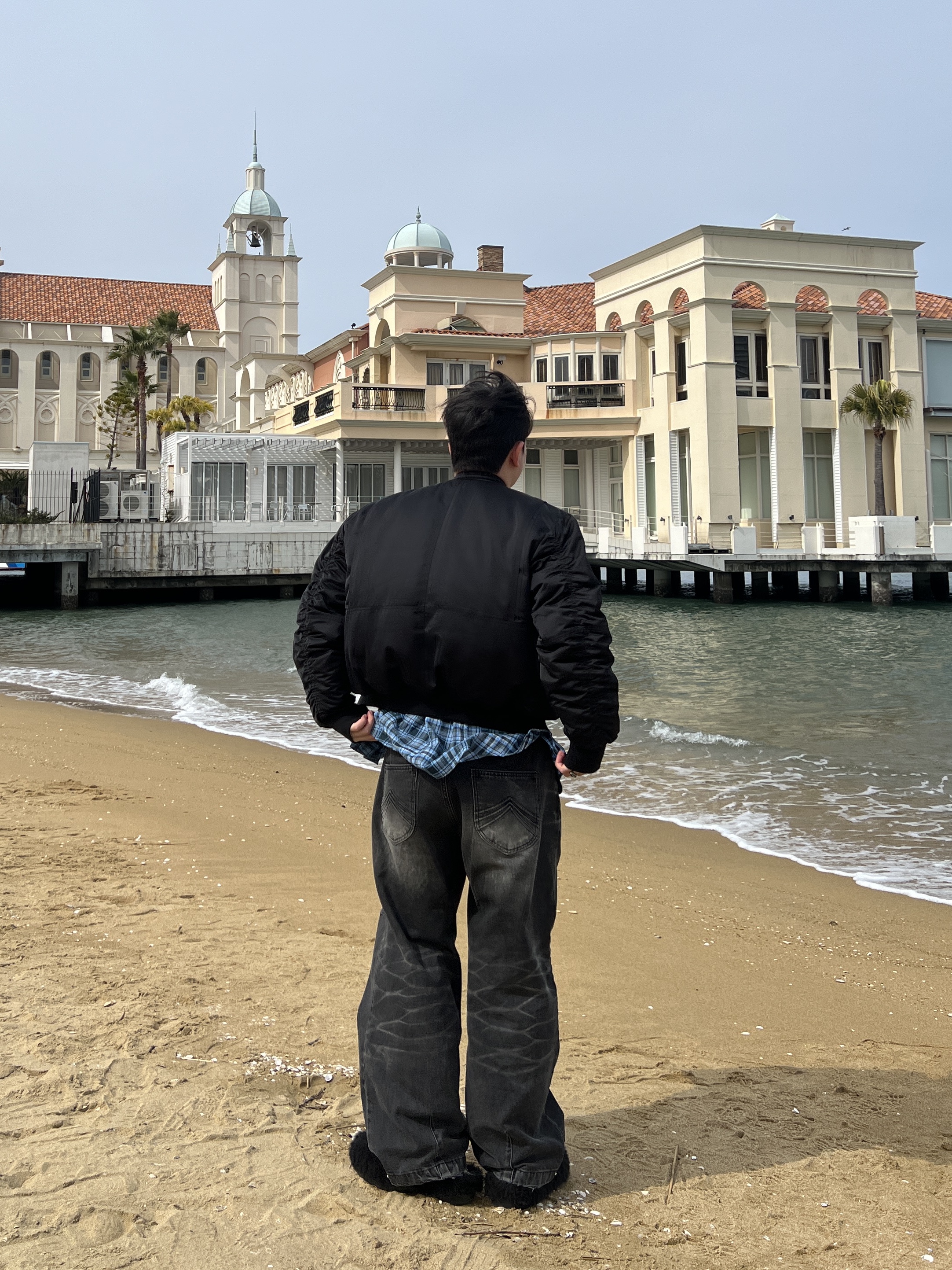 [KREAM 단독] Etce Smocking Baggy Jean Grey, Stussy Royal Suit Dress Belt Black 착용 스타일 - 2