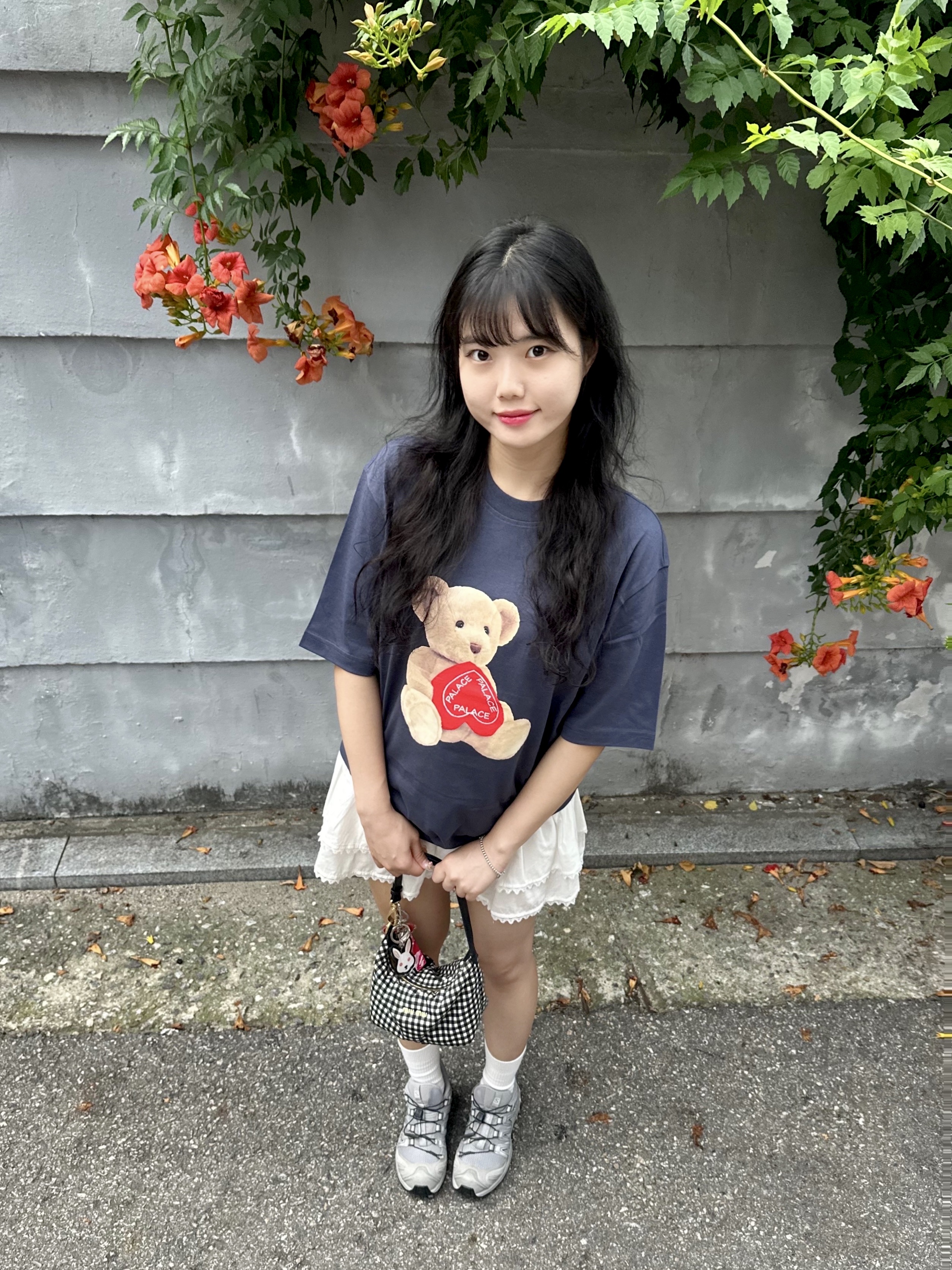 Palace Teddy T-Shirt Navy - 24SS, Palace Teddy T-Shirt Fresh Air - 24SS 착용 스타일