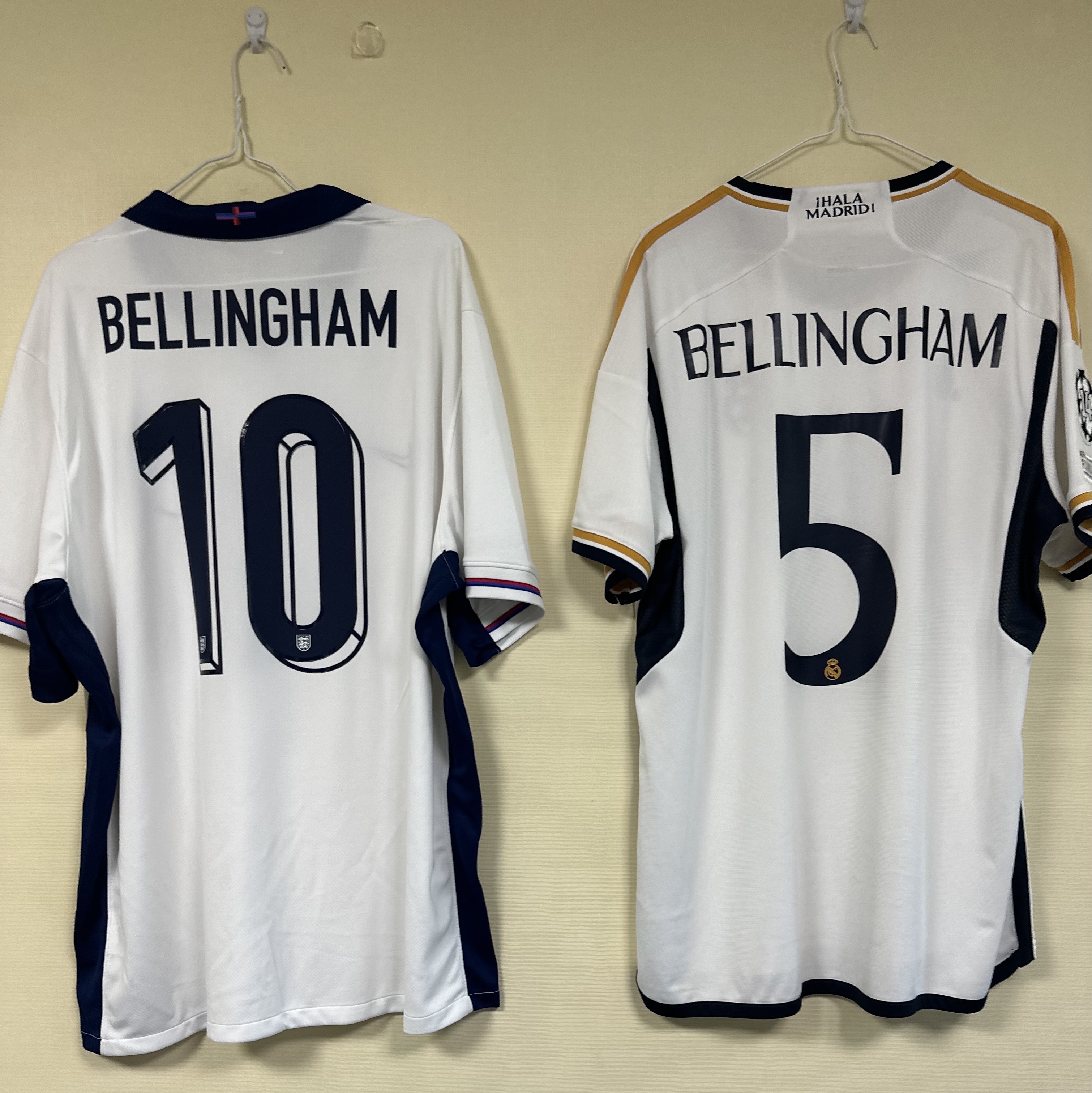 Nike England 2024/25 Dri-Fit Stadium Home Replica Jersey White Blue Void (Non Marking Ver.) 착용 스타일 - 4