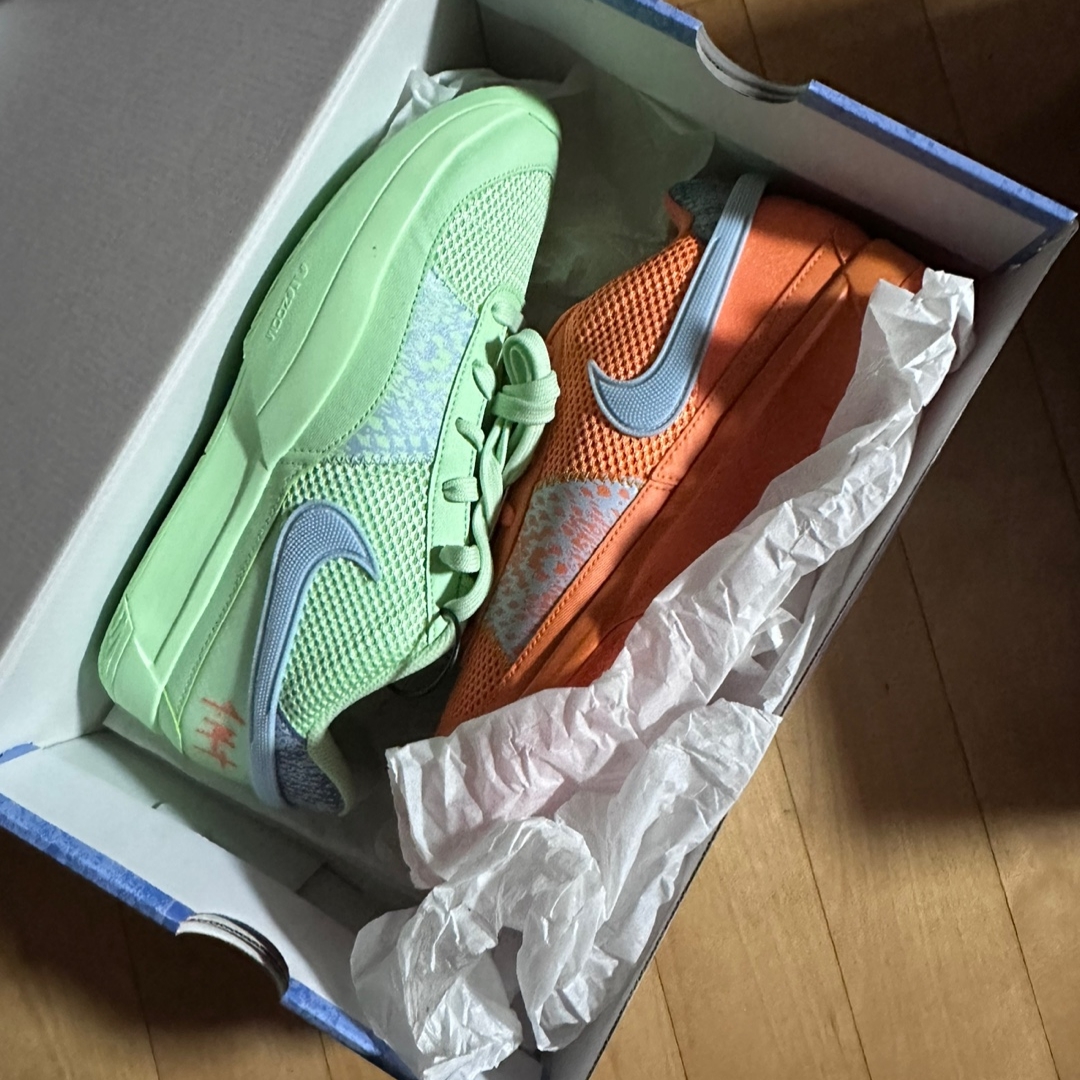 Nike Ja 1 EP Bright Mandarin Vapor Green 착용 스타일