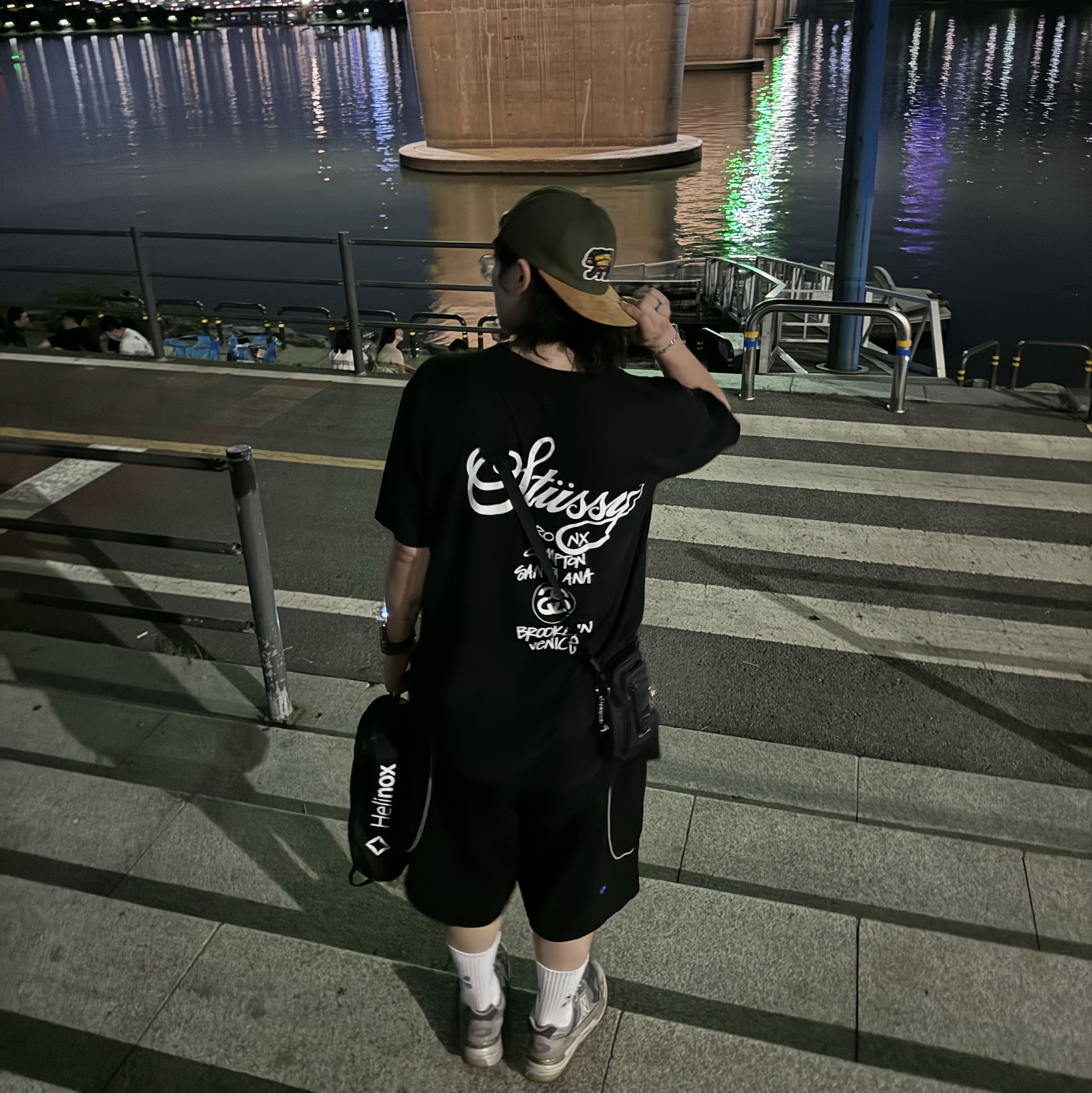 Human Made 5 Panel Twill Cap #2 Olive Drab, New Balance 992 Made in USA Grey - D Standard 착용 스타일 - 1