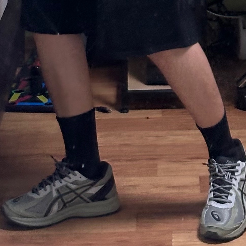 Asics Jog 100 S Sheet Rock - 2E Wide 착용 스타일