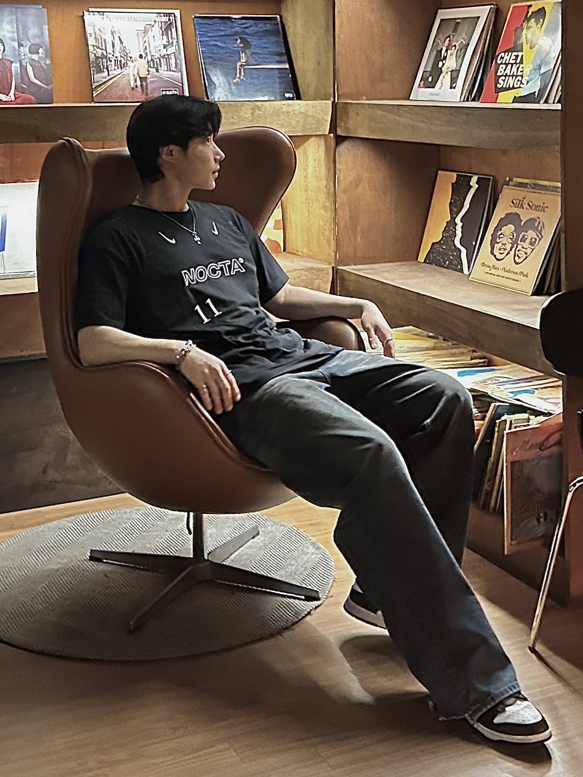 Nike Dunk Low Retro Black, Nike x Drake Nocta Basketball Lightweight Jersey Black (DV3649-010) 착용 스타일