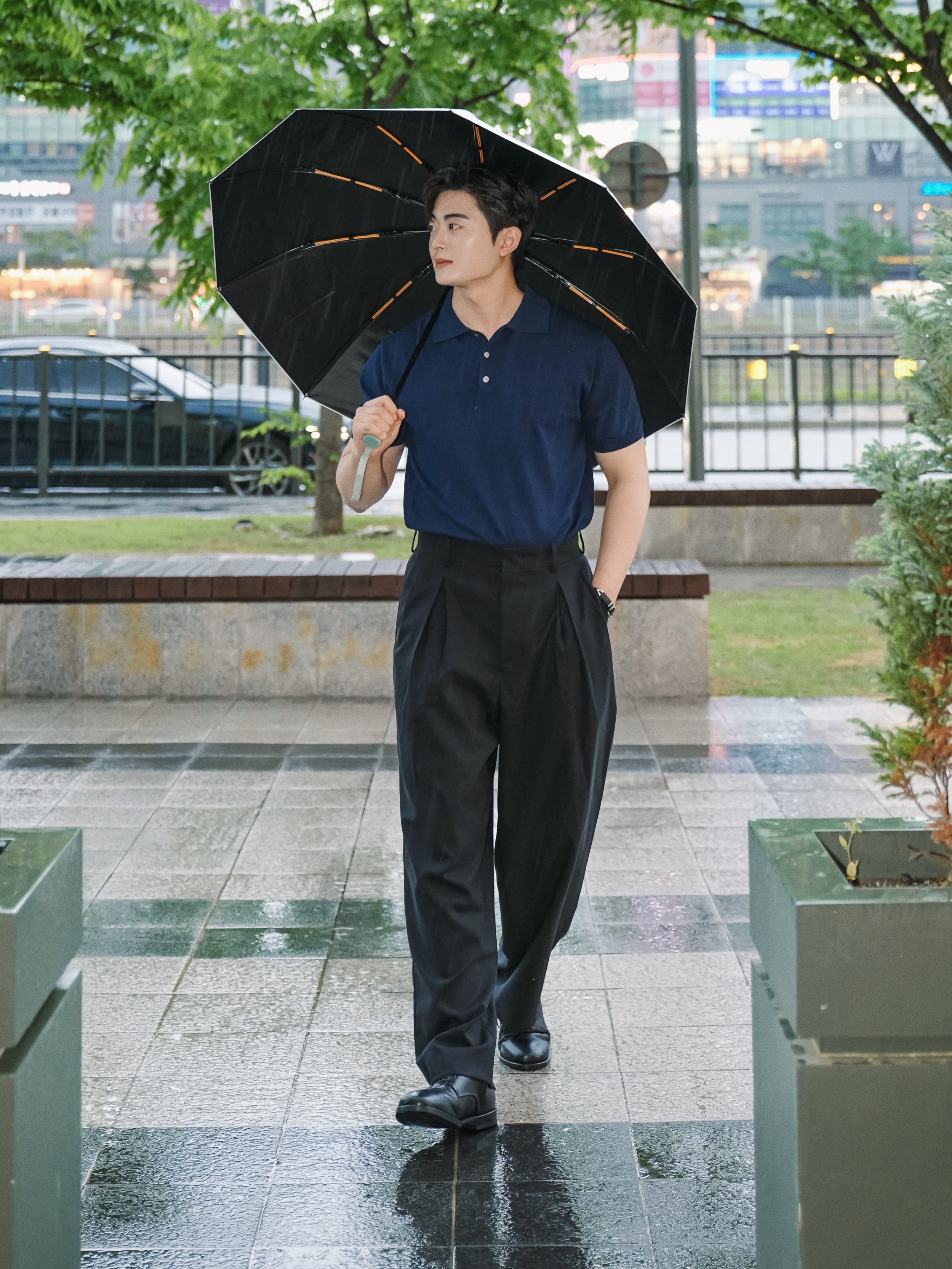 Kinchi Grainy - 547 (a) Vibram Black 착용 스타일 - 2