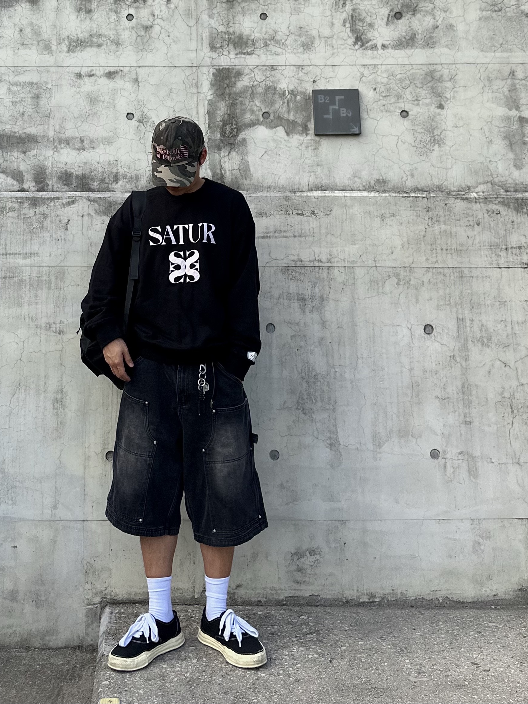 Human Made Backpack Black, Maison Mihara Yasuhiro Baker OG Sole OD Canvas Low-top Sneakers Black 착용 스타일 - 8