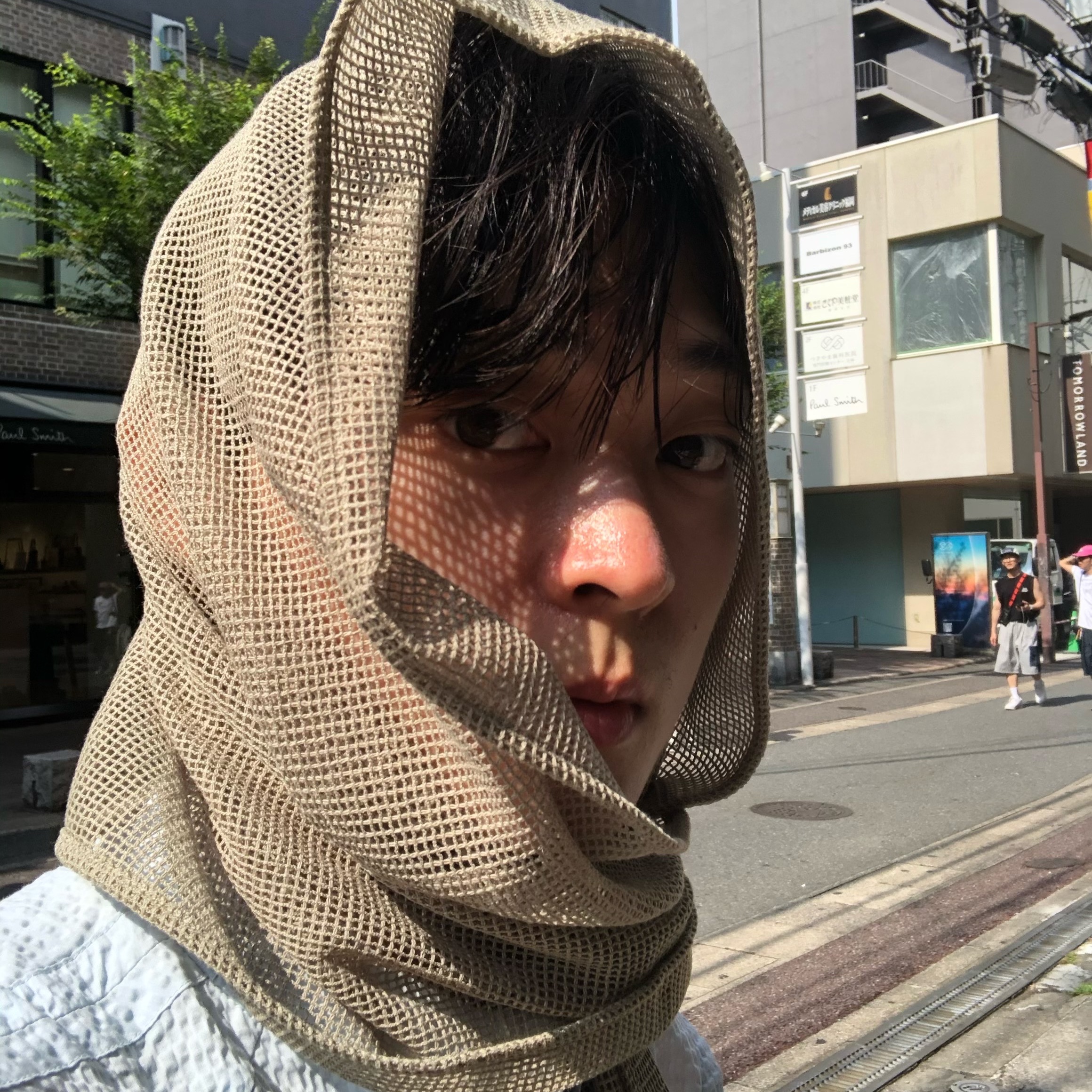 Sansan Gear BLF Scarf Khaki - 24SS 착용 스타일 - 4