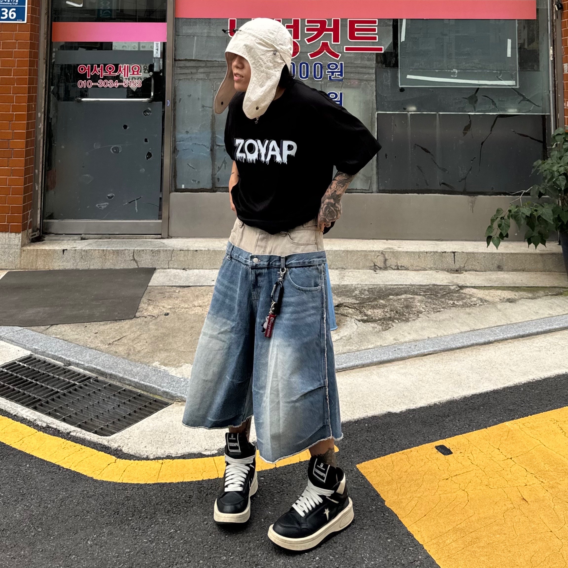 Converse x Drkshdw Turbowpn Black Cream 착용 스타일 - 2