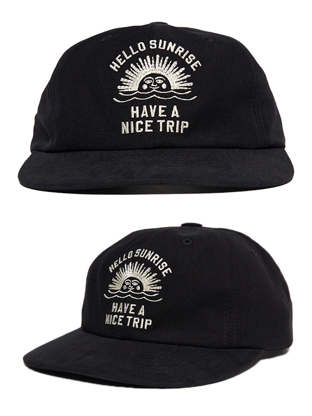 헬로선라이즈 빈티지 아치로고 릴렉스 핏 캡 블랙 | Hello Sunrise | KREAM Hello Sunrise VTG Arch Logo Relaxed Fit Cap Black
