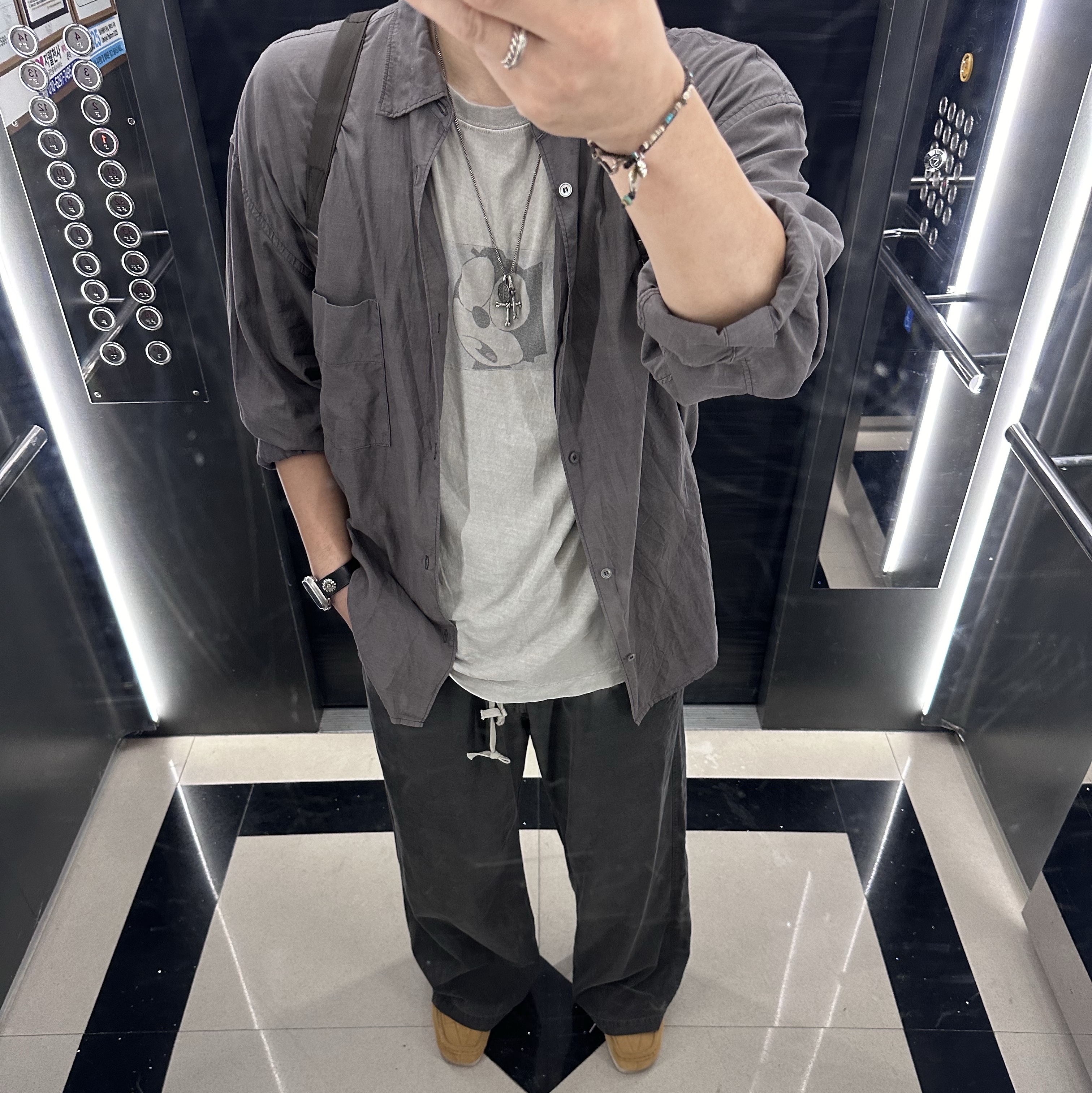[프리오더] Polyteru 925 Silver Pendant Cross Bone, Polyteru Human Index Human Pajama Pants Charcoal 착용 스타일