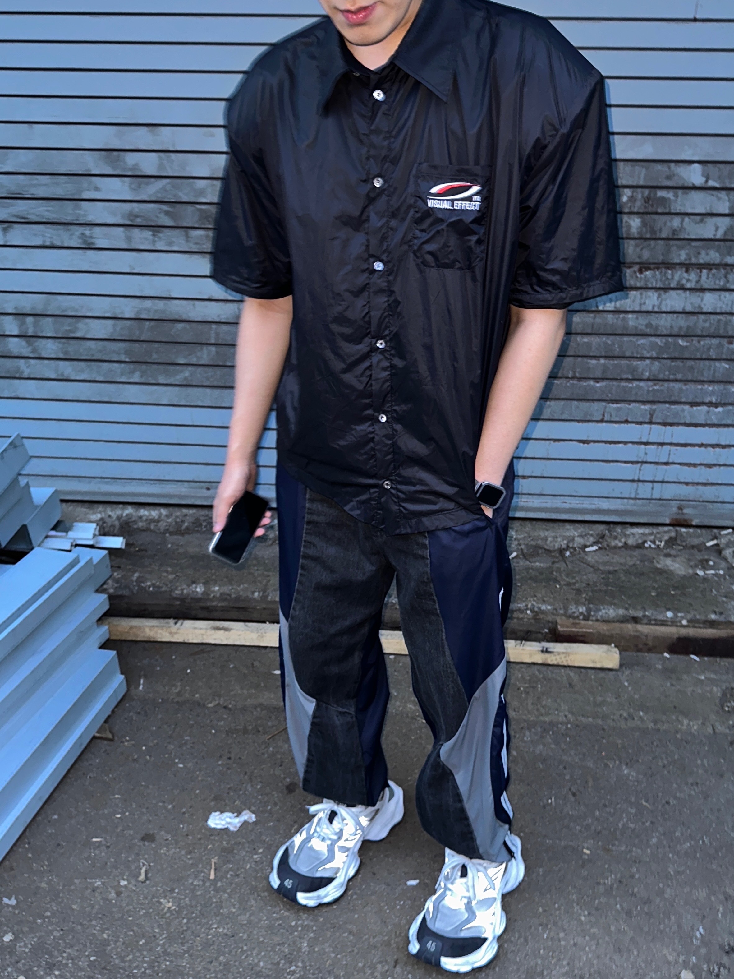 Civision by CSC Hybrid Track Pants Ver.2, Balenciaga Cargo Sneakers White Grey 착용 스타일 - 3