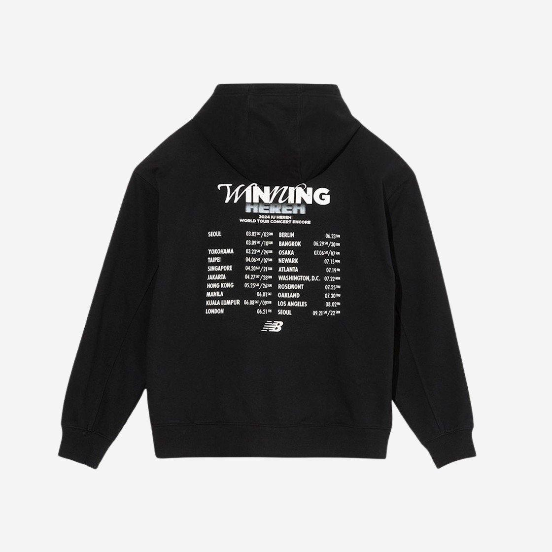 New Balance x IU World Tour Hoodie Black 상세 이미지 1