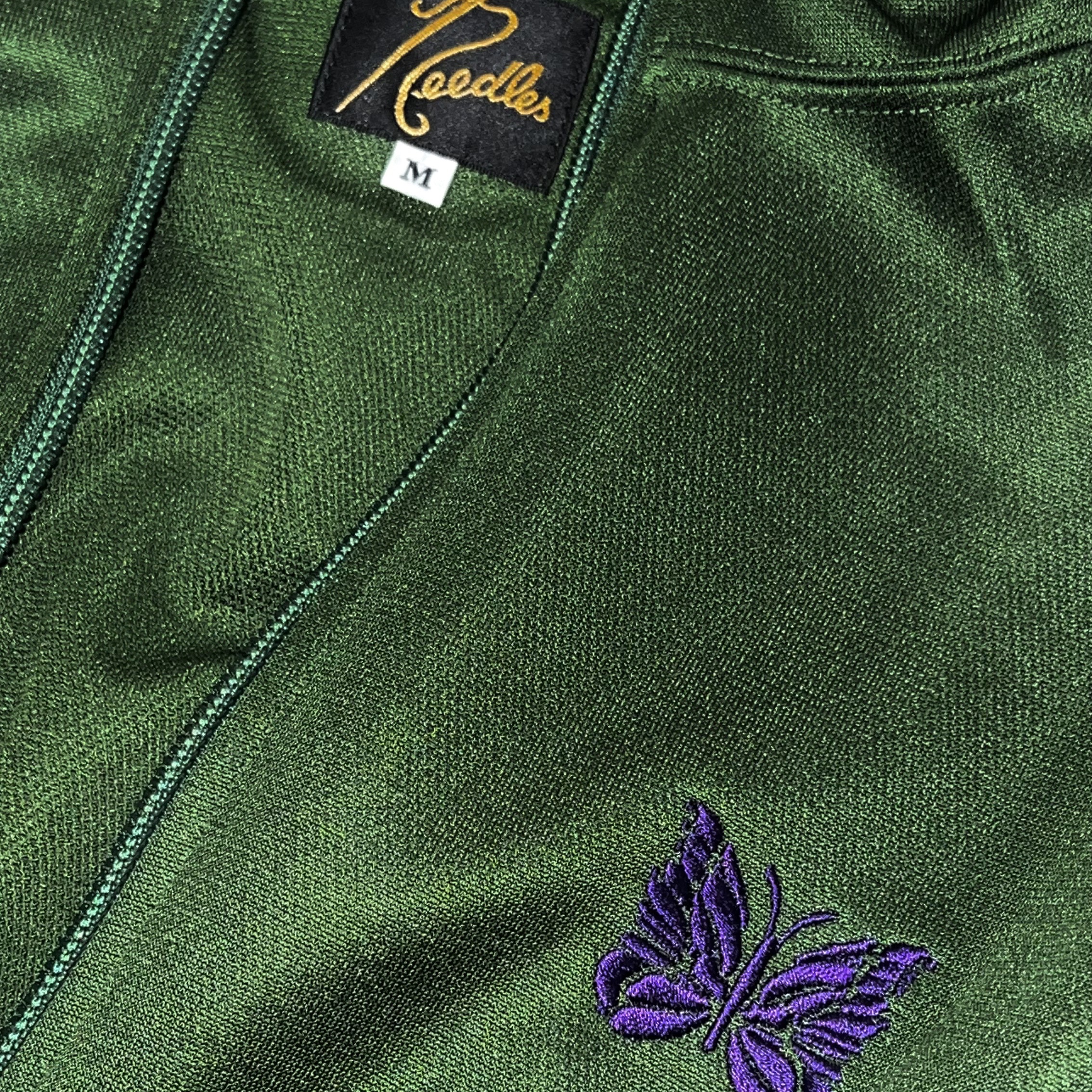 Needles Track Jacket Poly Smooth Olive 착용 스타일