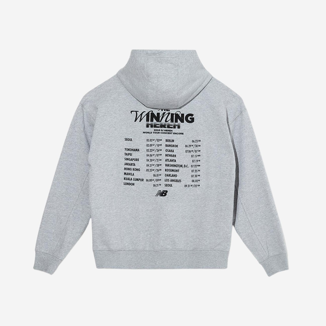 New Balance x IU World Tour Hoodie Melange Gray 상세 이미지 1