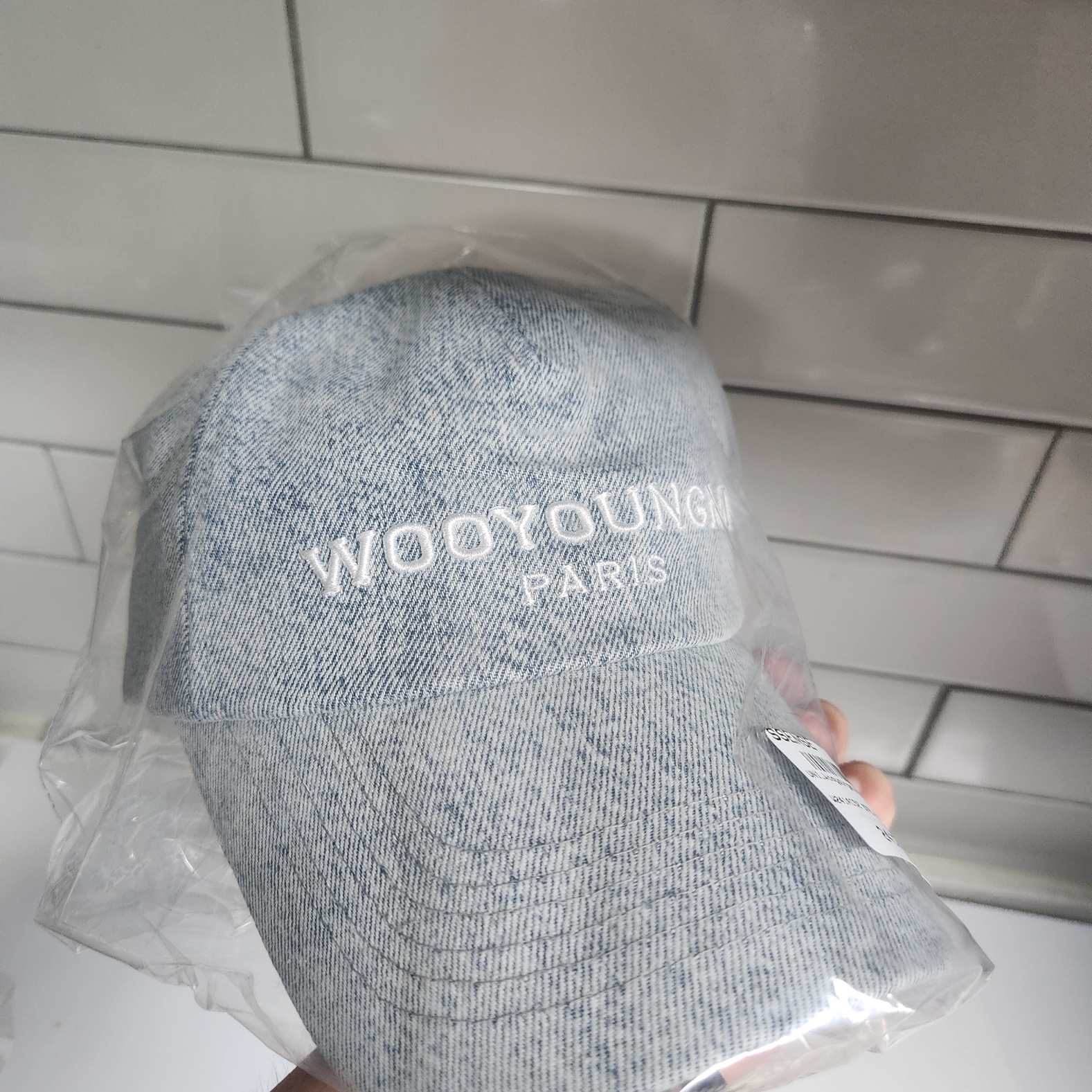 Wooyoungmi Embroidered Ball Cap Blue - 24SS 착용 스타일