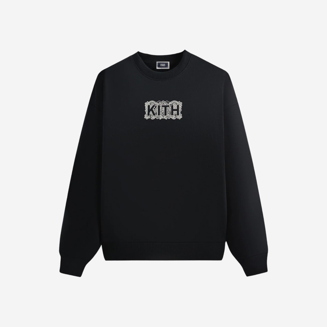 Kith Floral Lace Nelson Crewneck Black 상세 이미지 1