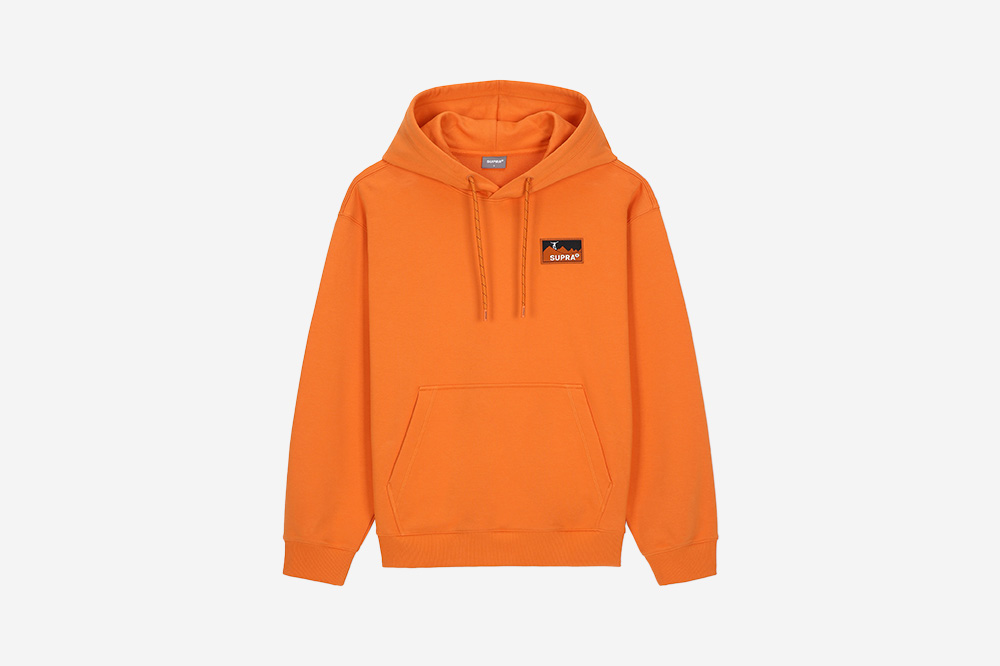 수프라 라벨 포인트 데일리 후드 오렌지 | Supra | KREAM Supra Label Point Hoodie Orange