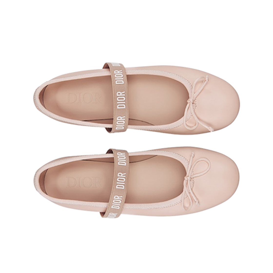 (Kids) Dior Ballet Flat Calfskin Pale Pink 상세 이미지 2