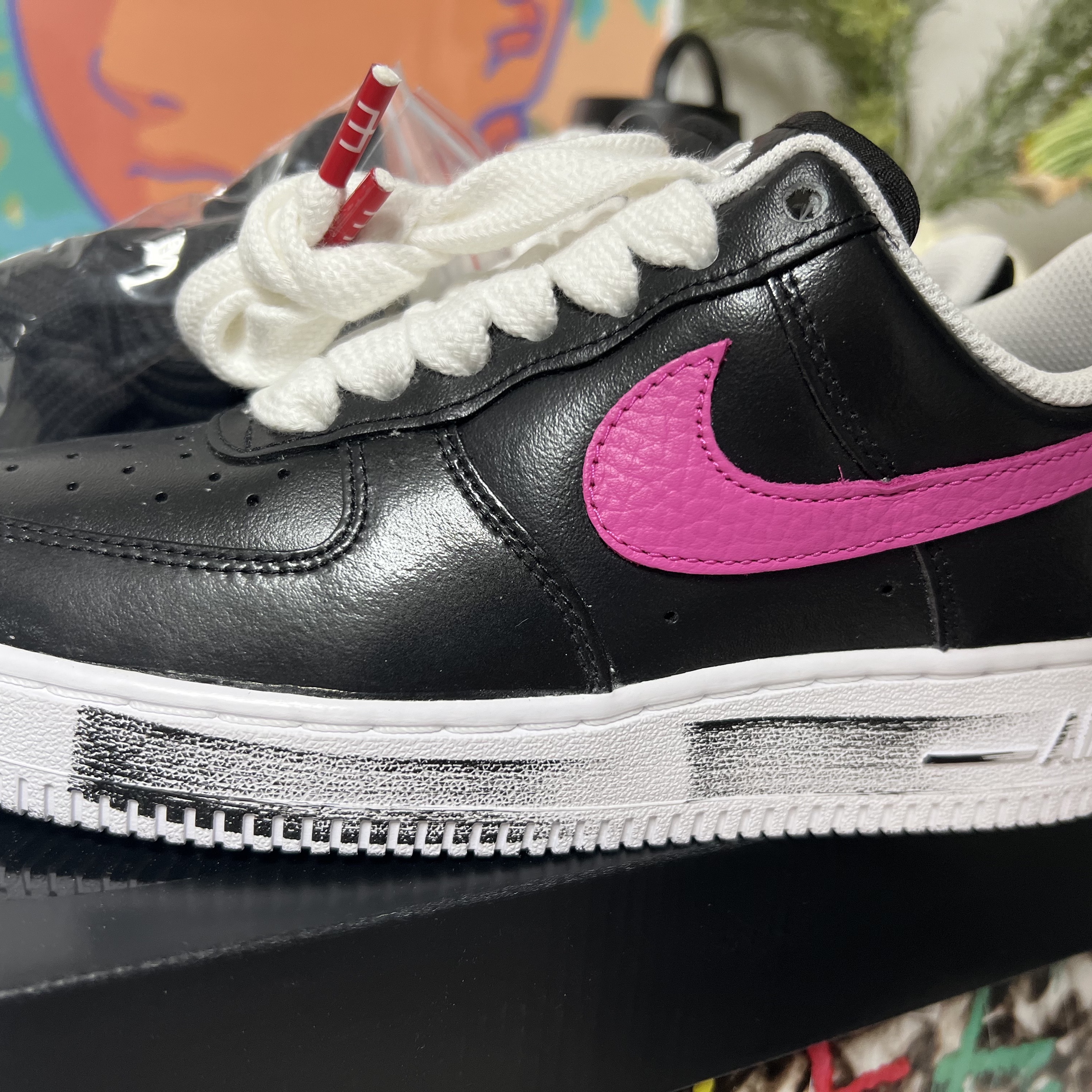 Nike x Peaceminusone Air Force 1 Low Para-Noise 3.0 Black and Multicolor 착용 스타일 - 2