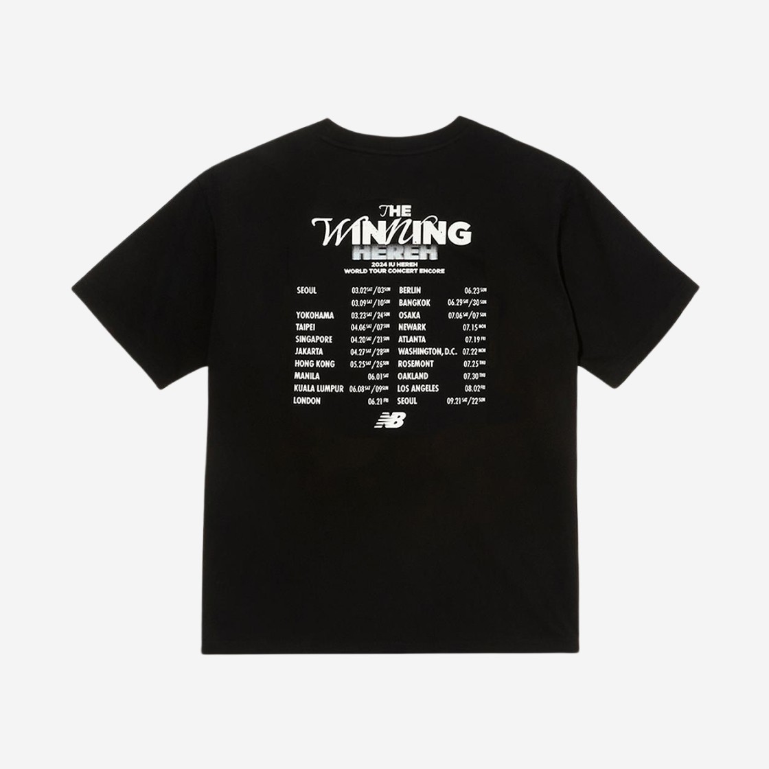 New Balance x IU World Tour T-Shirt Black 상세 이미지 1