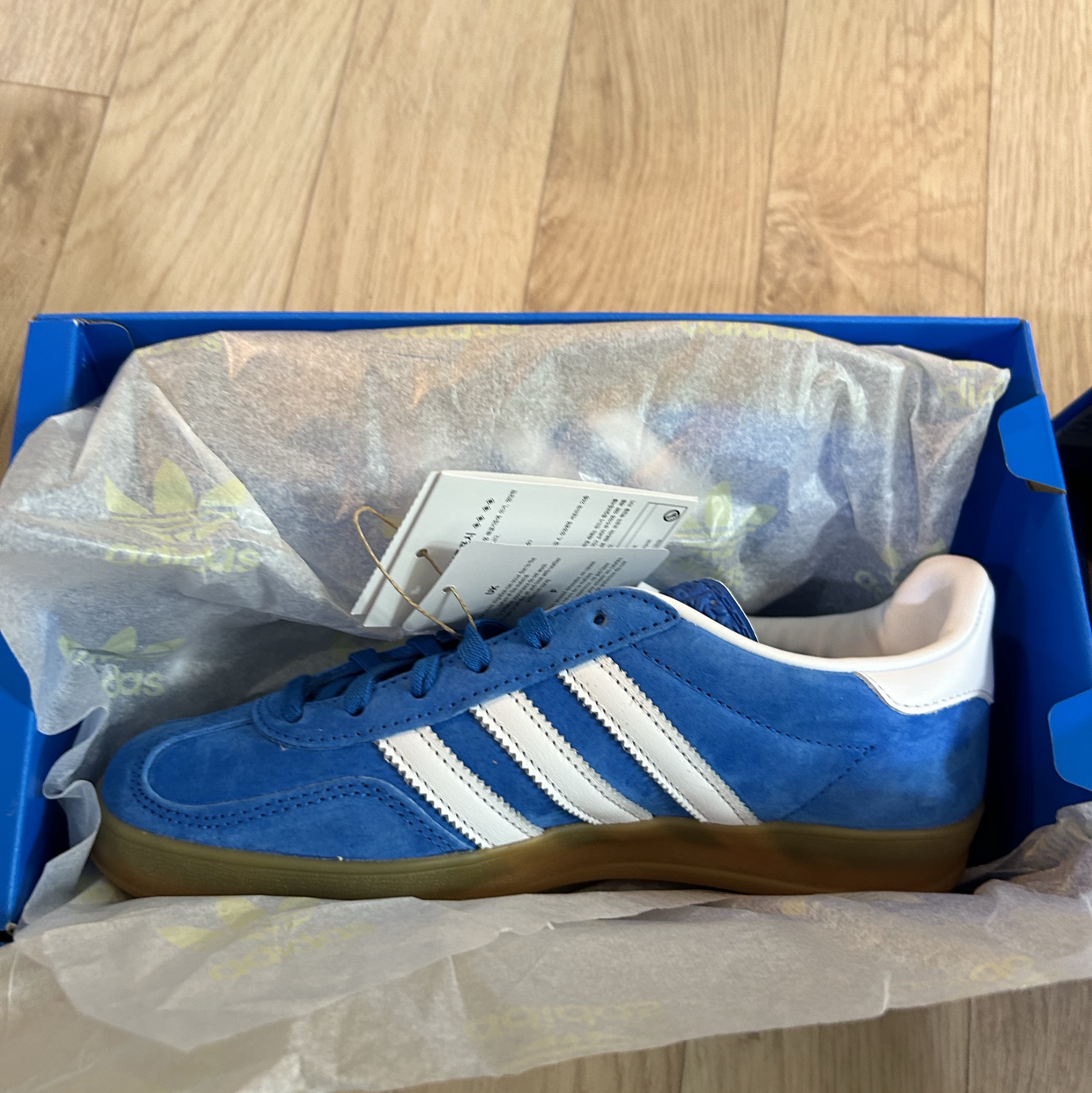 Adidas Gazelle Indoor Blue Bird 착용 스타일 - 1