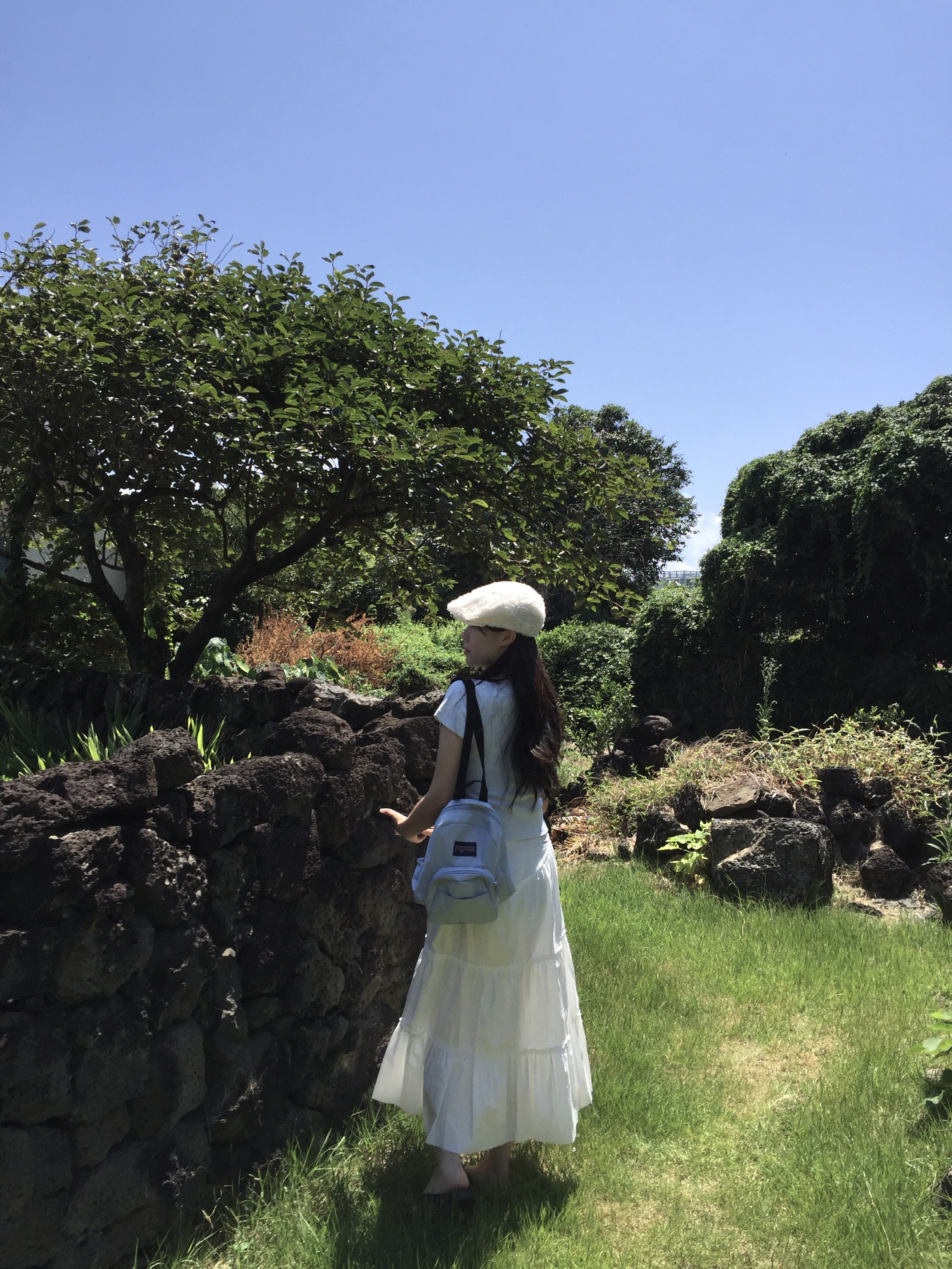 Jansport Half Pint Mini Backpack Blue Dusk, (W) Glowny Rodeo Tiered Ruffle Skirt White 착용 스타일 - 1