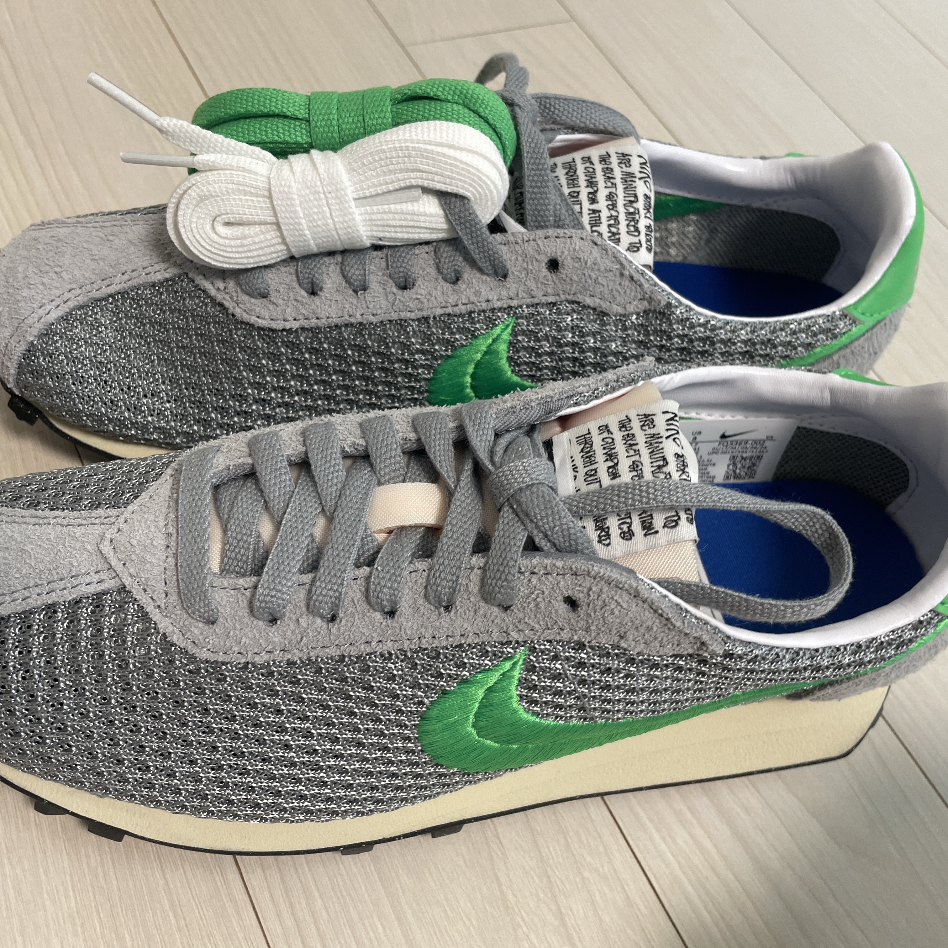 Nike x Stussy LD-1000 SP Particle Gray Green Fossil 착용 스타일 - 2
