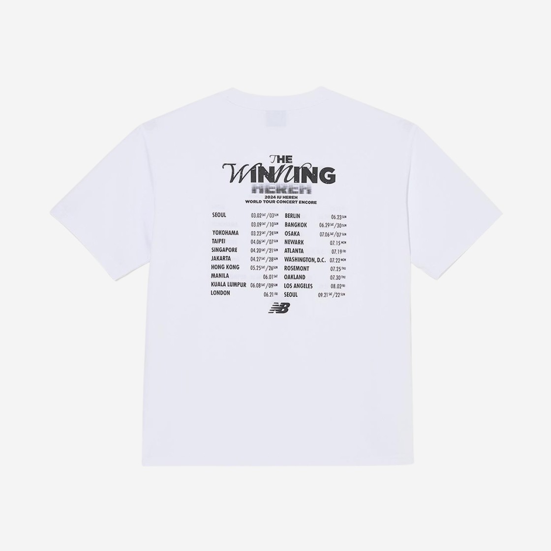 New Balance x IU World Tour T-Shirt White 상세 이미지 1