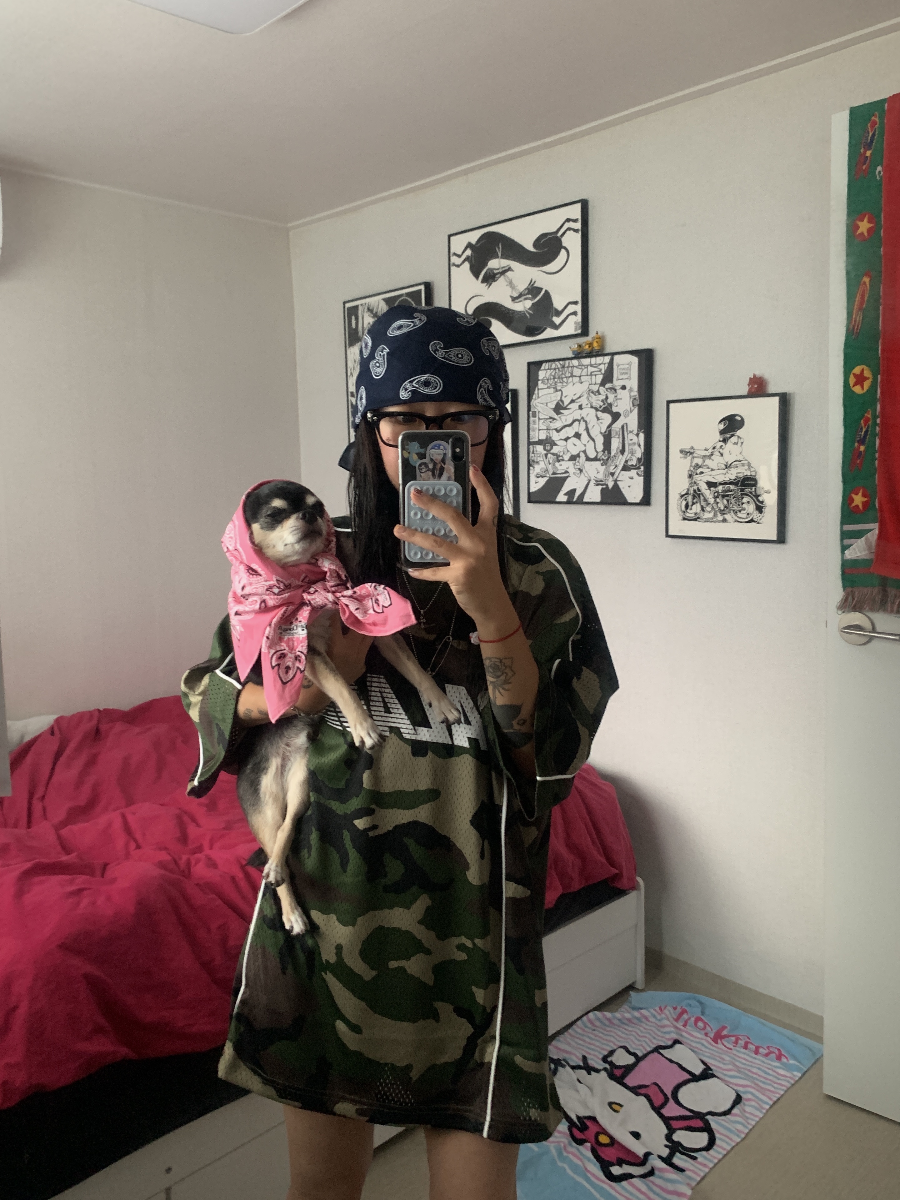Palace Mesh Jersey Woodland Camo - 24FW, Stussy x Tekla Percale Duvet Cover Berry (230x235cm) 착용 스타일