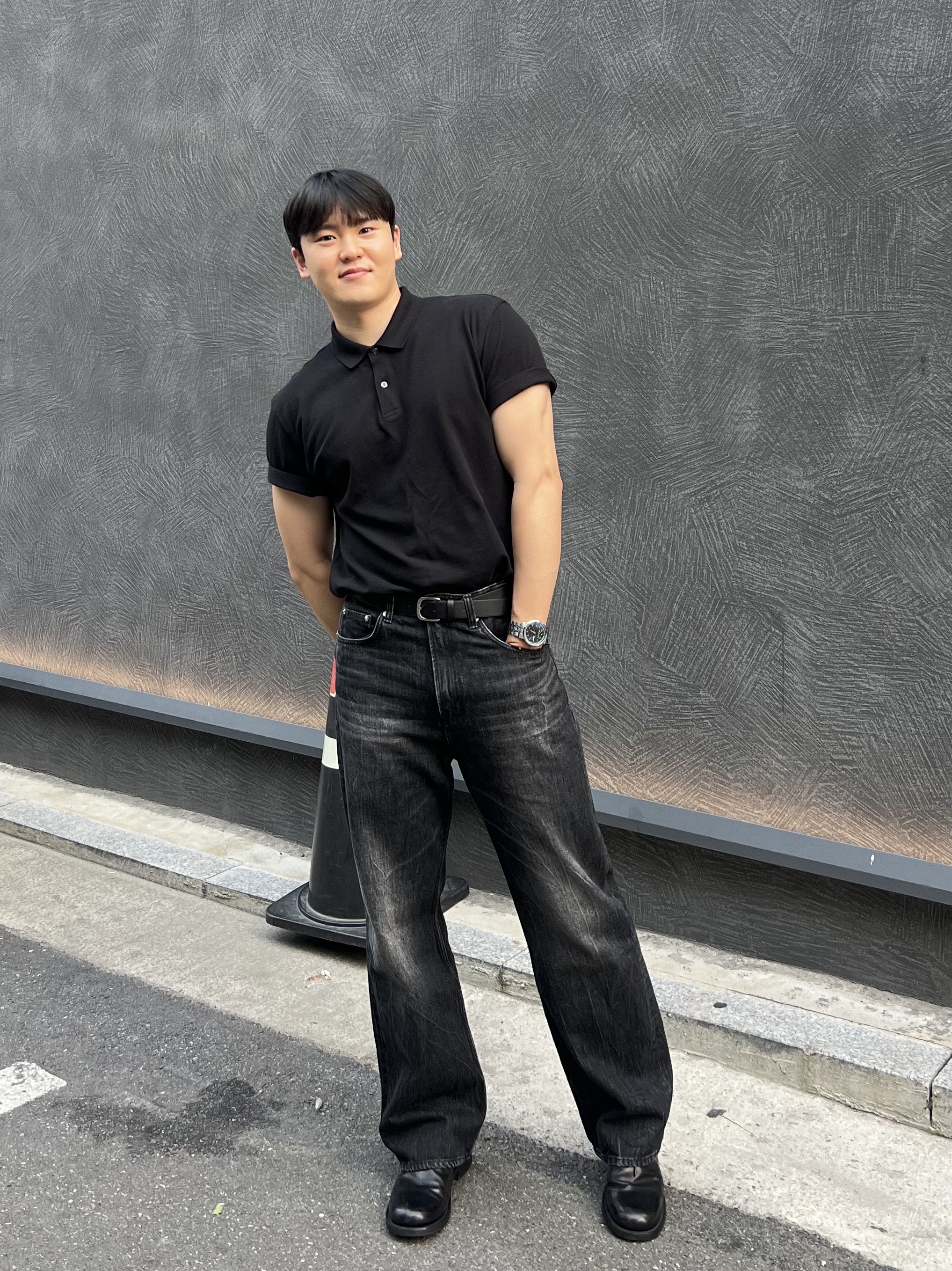 Kinchi Grainy - 547 (a) Vibram Black 착용 스타일 - 2