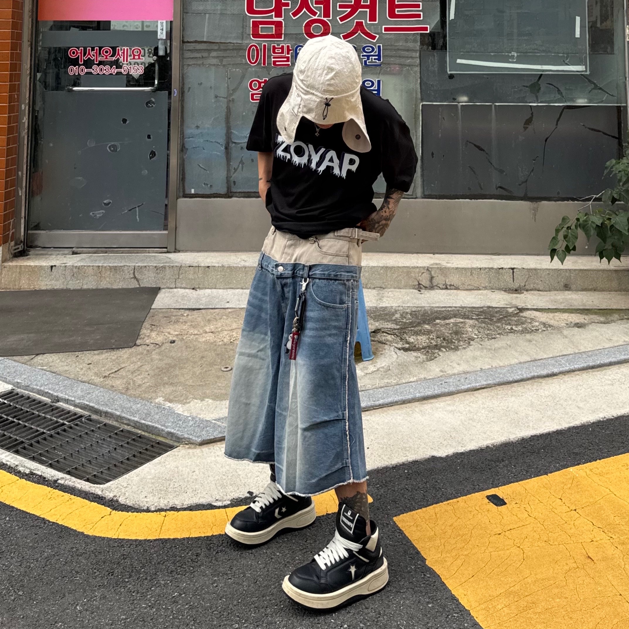 Converse x Drkshdw Turbowpn Black Cream 착용 스타일 - 1