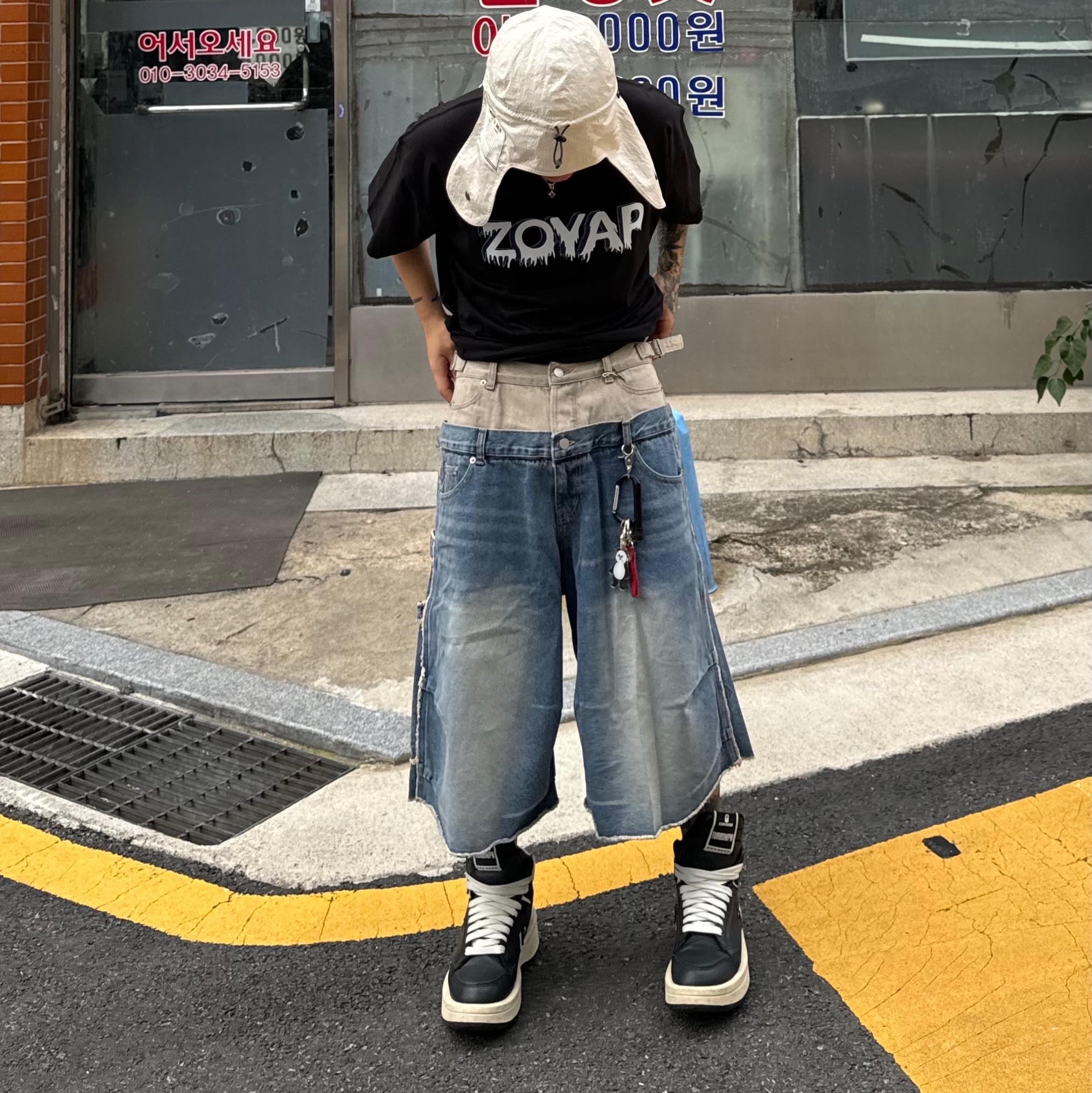 Converse x Drkshdw Turbowpn Black Cream 착용 스타일 - 3