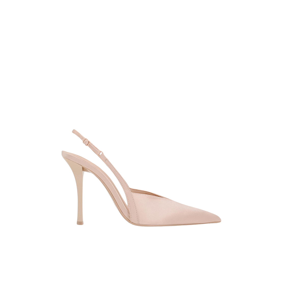 (W) 자라 사틴 이펙트 힐 슬링백 핑크