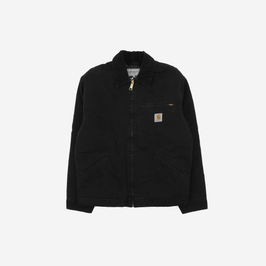 Carhartt WIP Organic Cotton Dearborn Canvas OG Detroit Jacket Black Aged Canvas - Winter