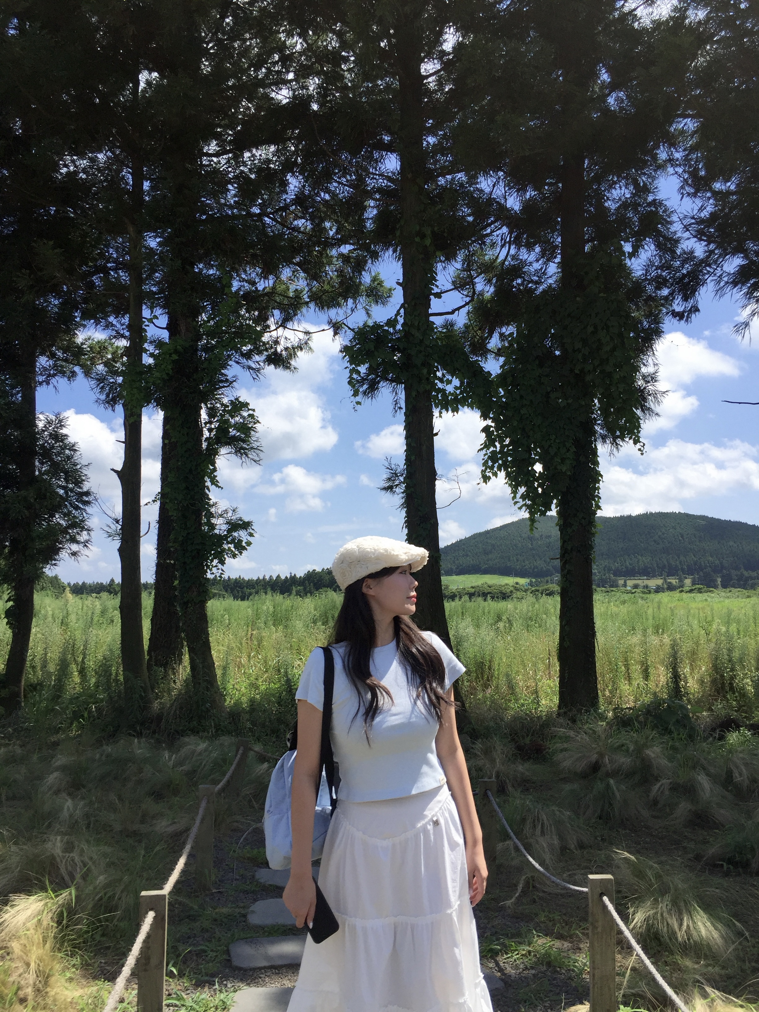 Jansport Half Pint Mini Backpack Blue Dusk, (W) Glowny Rodeo Tiered Ruffle Skirt White 착용 스타일 - 6