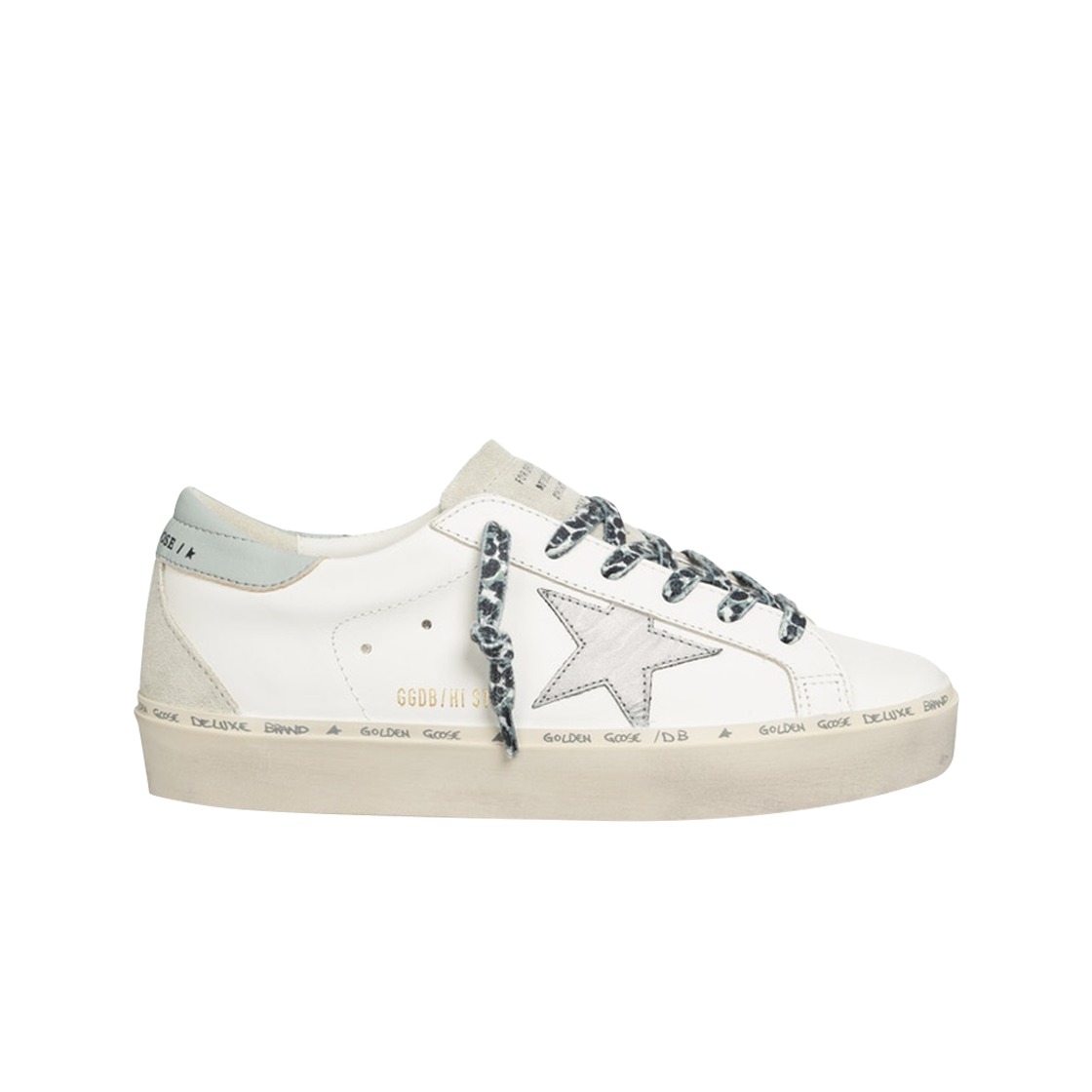 (W) 골든구스 하이스타 옵틱 화이트 그레이탭 스니커즈 옵틱 화이트 그레이((W) Golden Goose Hi Star Optic White Grey Heel Tab Sneakers Optic White Grey) - 1