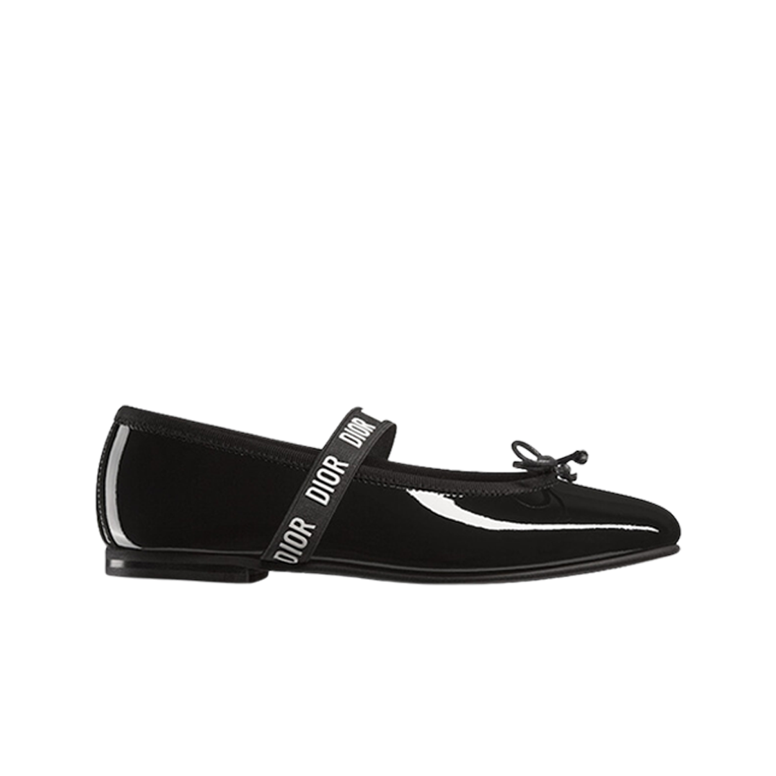 (Kids) Dior Ballet Flat Calfskin Black Patent 상세 이미지 1