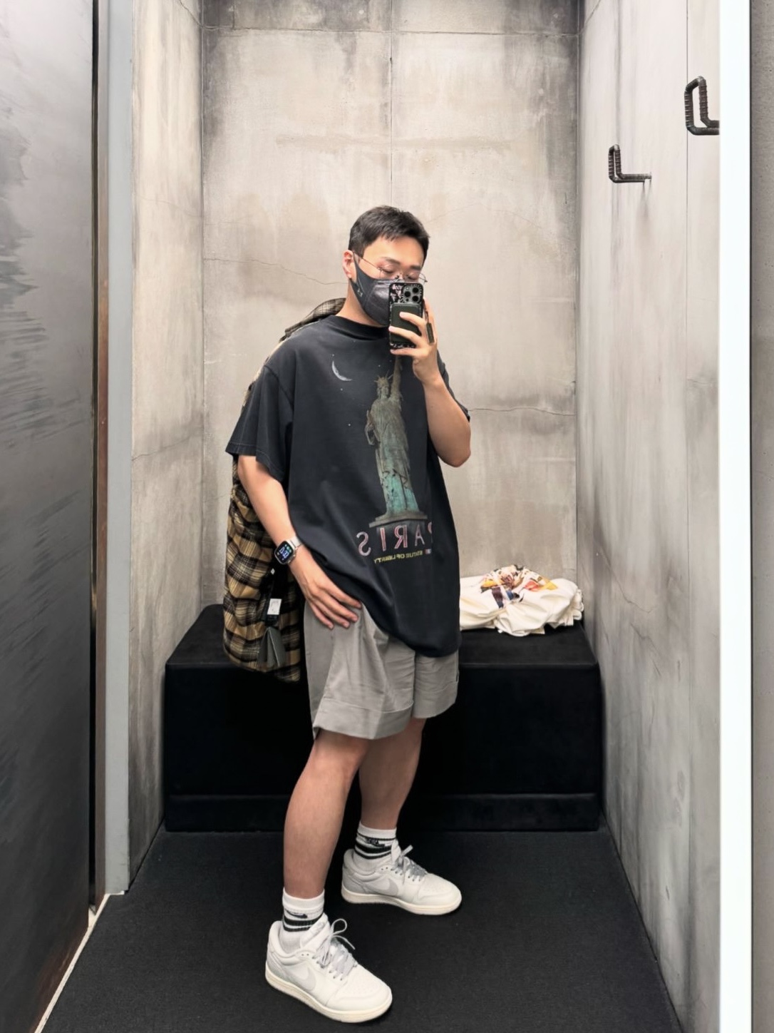 Jordan 1 Low OG Neutral Grey, Wooyoungmi City Graphic T-Shirt Ivory - 24FW 착용 스타일 - 5