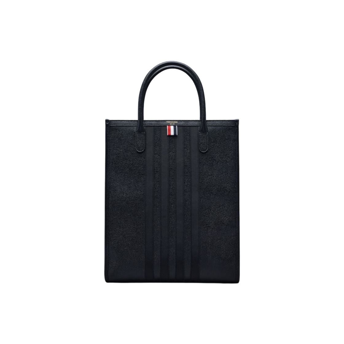 Thom Browne Pebble Grain 4-Bar Tote Black 상세 이미지 1