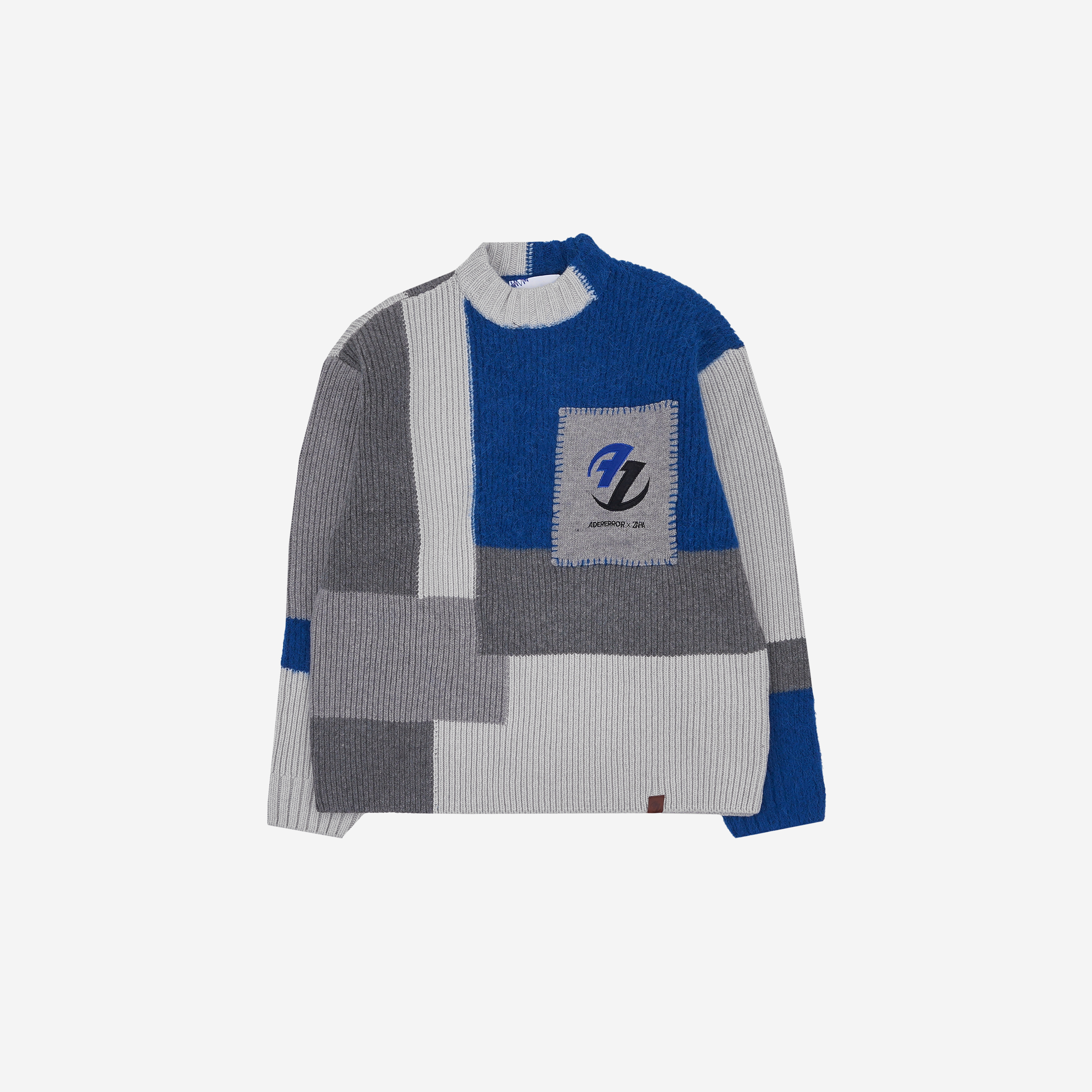 Zara x Ader Error Patchwork Oversize Knit Sweater Multicolor