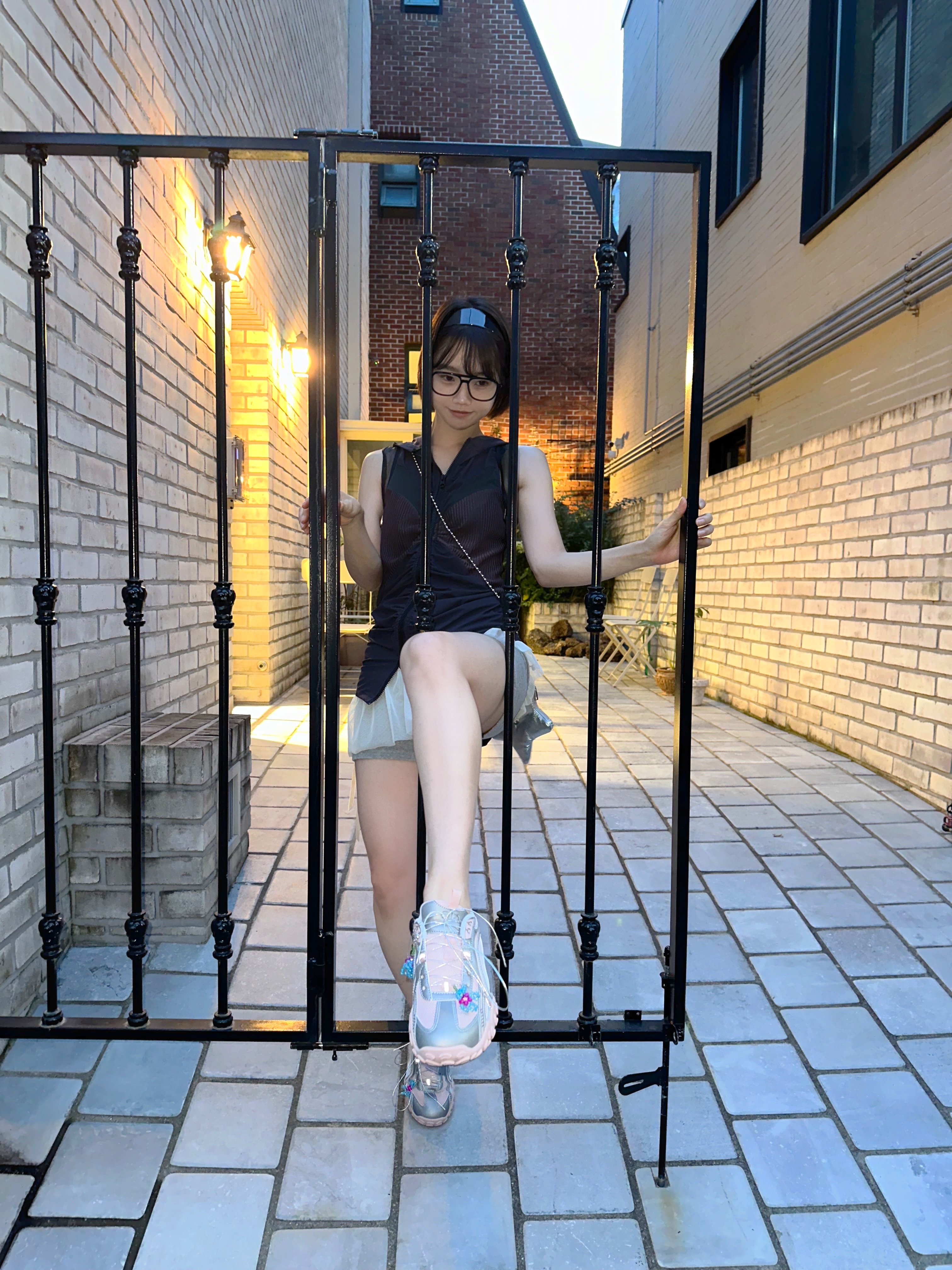 (W) Fila Echappe Pink 착용 스타일 - 3