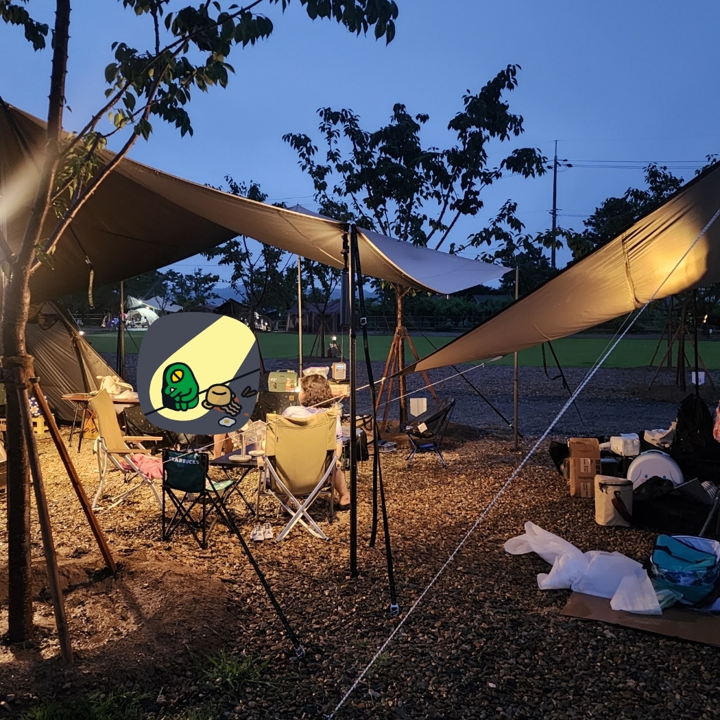 Snow Peak Land Nest M Tent Tarp Set, Snow Peak Flat Burner (Korean Ver.) 착용 스타일 - 9