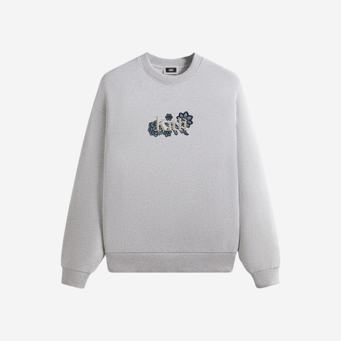 Kith Floral Lace Nelson Crewneck Light Heather Grey 상세 이미지 1